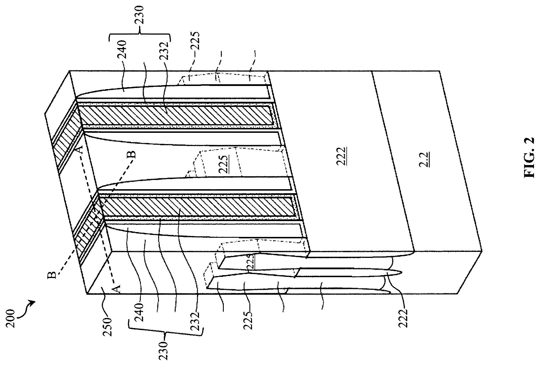 Patent US12622041 Figure 2 – Gate dielectric for gate leakage reduction