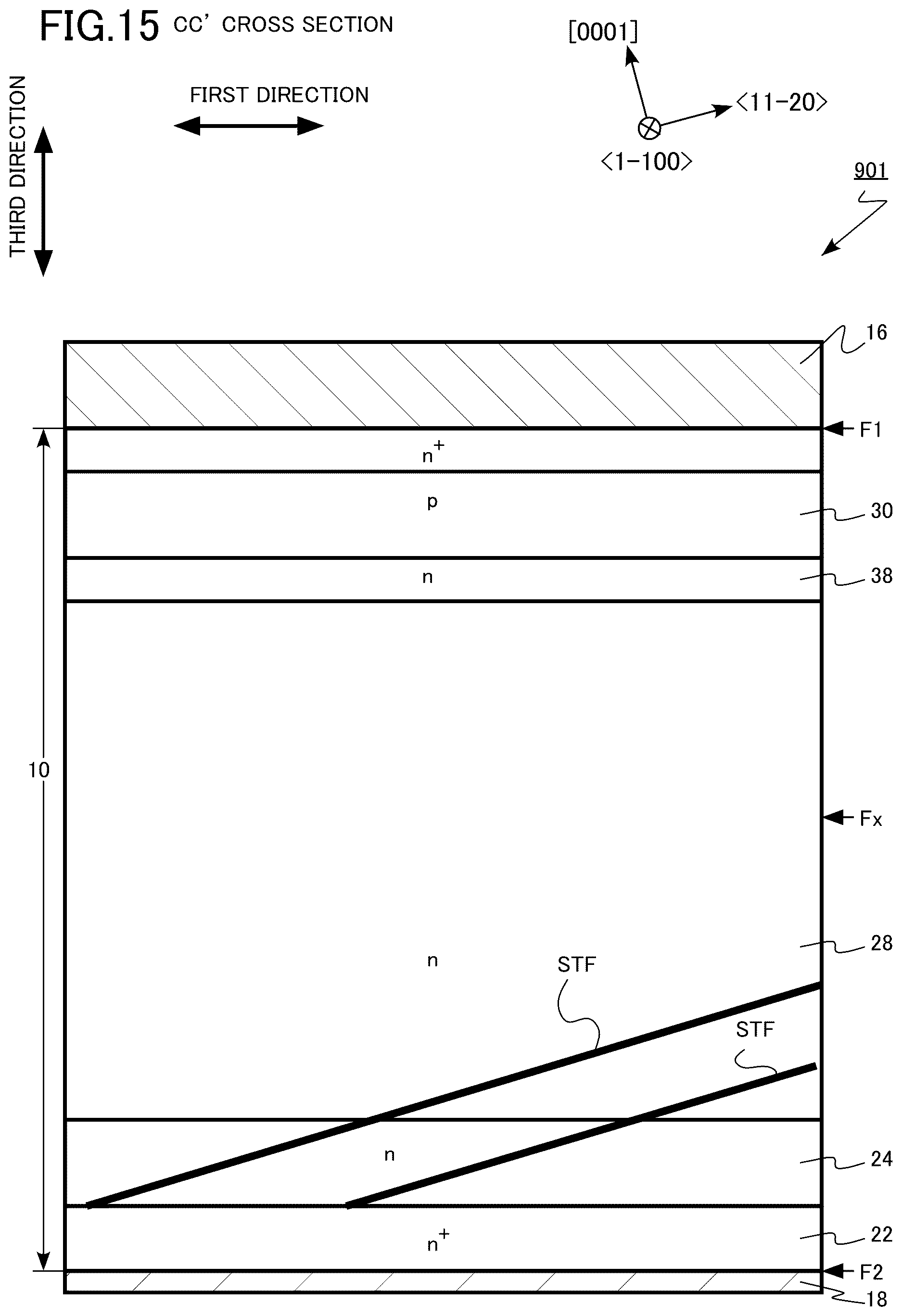 Patent US12622046 Figure 15 – Semiconductor device, inverter circuit, drive device, vehicle, and elevator