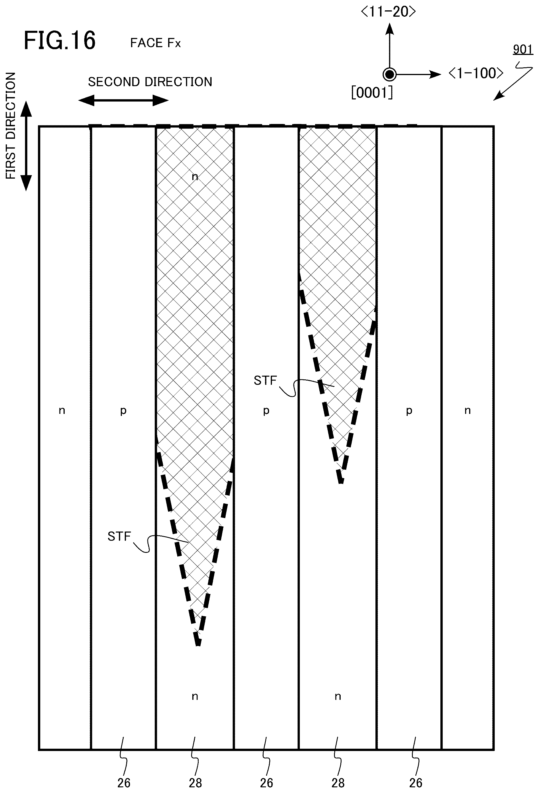 Patent US12622046 Figure 16 – Semiconductor device, inverter circuit, drive device, vehicle, and elevator