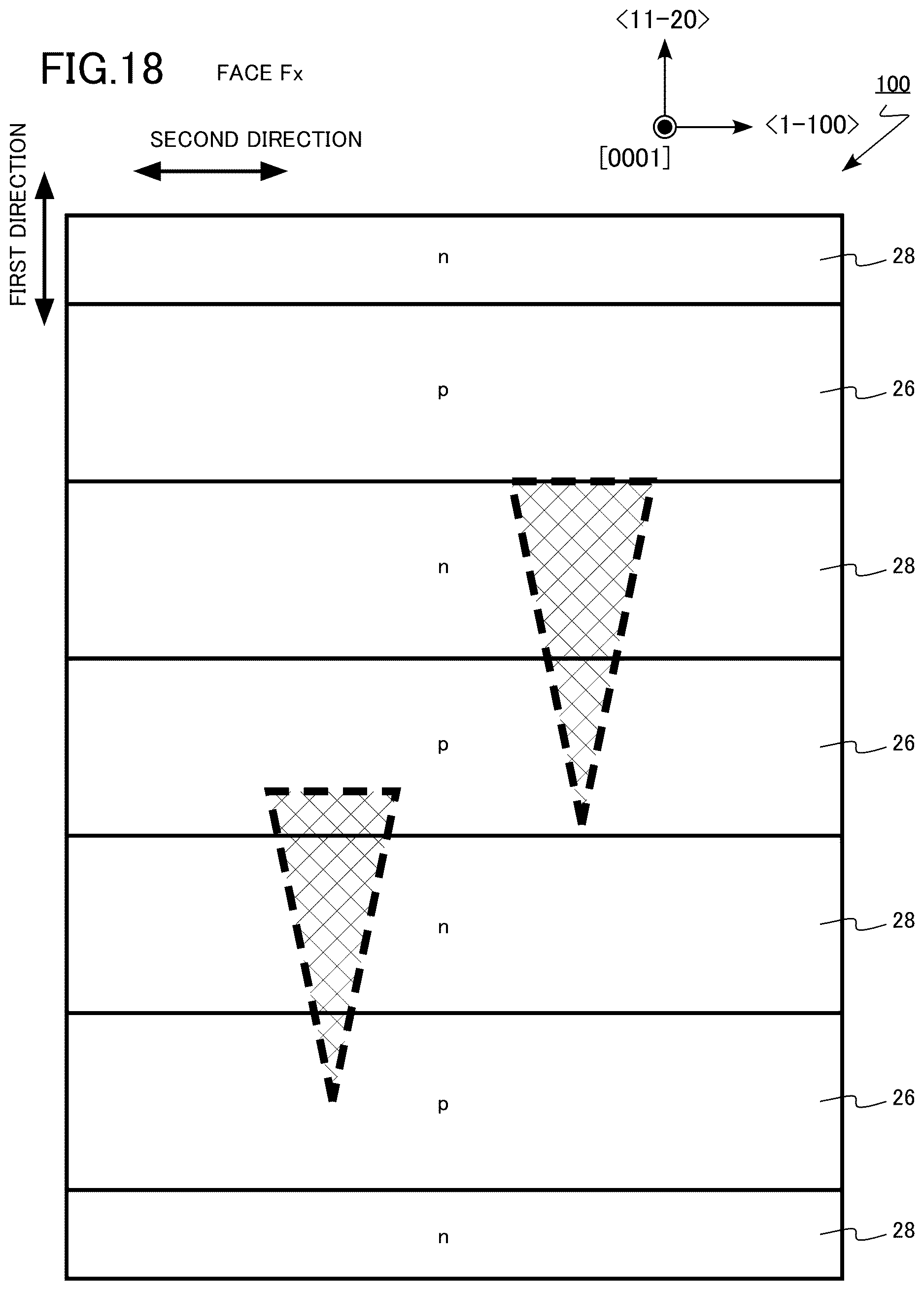 Patent US12622046 Figure 18 – Semiconductor device, inverter circuit, drive device, vehicle, and elevator