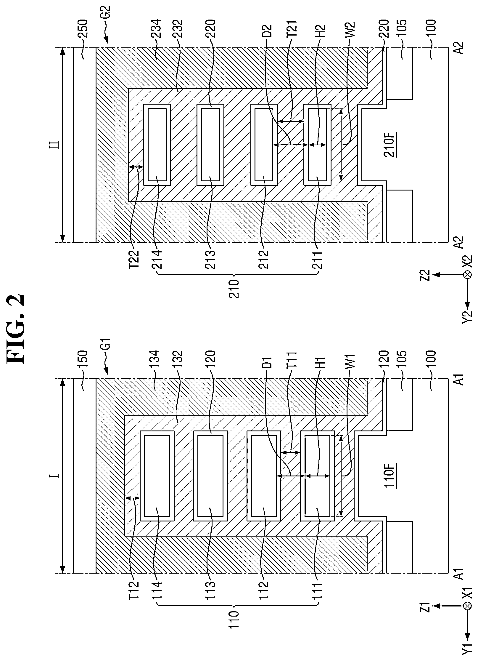 Patent US12622048 Figure 2 – Semiconductor device with multiple sheet patterns
