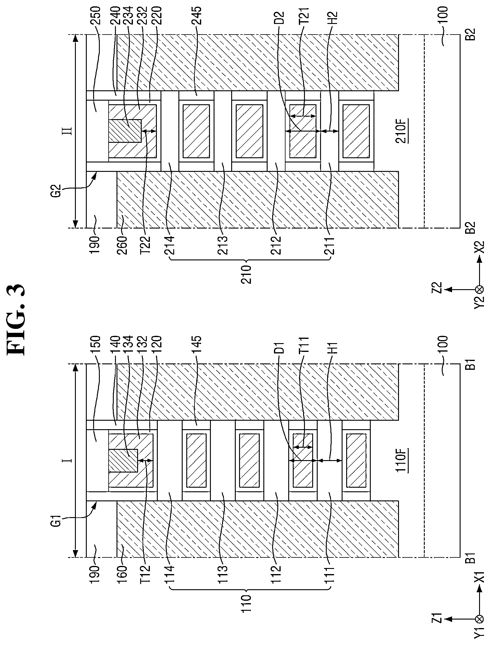 Patent US12622048 Figure 3 – Semiconductor device with multiple sheet patterns