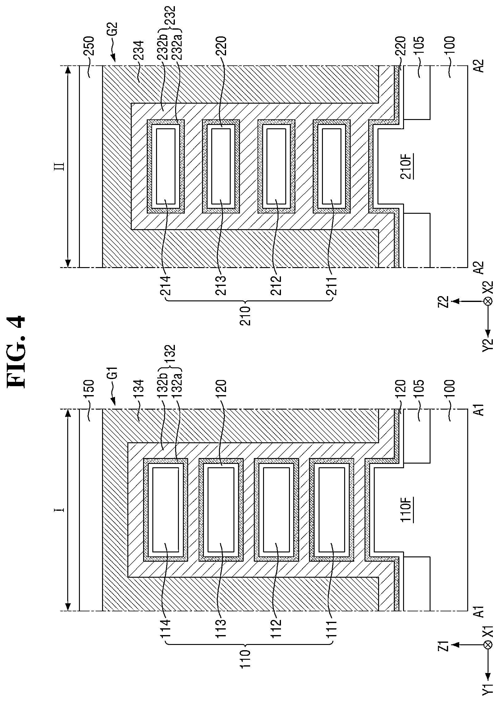 Patent US12622048 Figure 4 – Semiconductor device with multiple sheet patterns