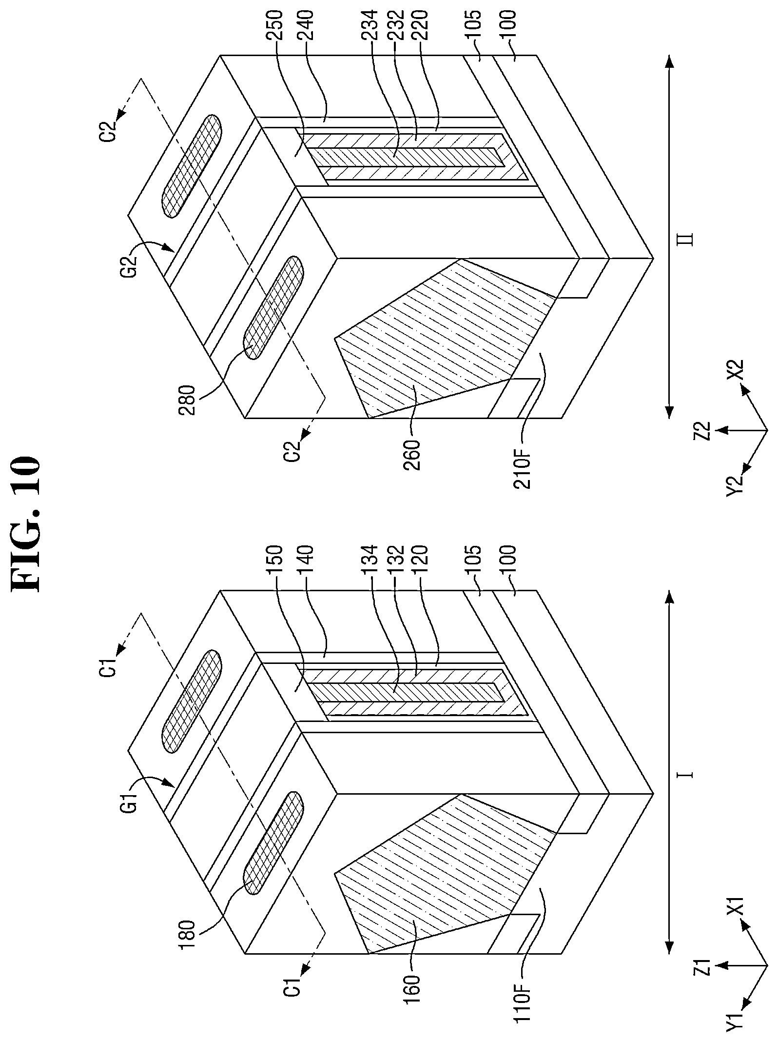 Patent US12622048 Figure 10 – Semiconductor device with multiple sheet patterns