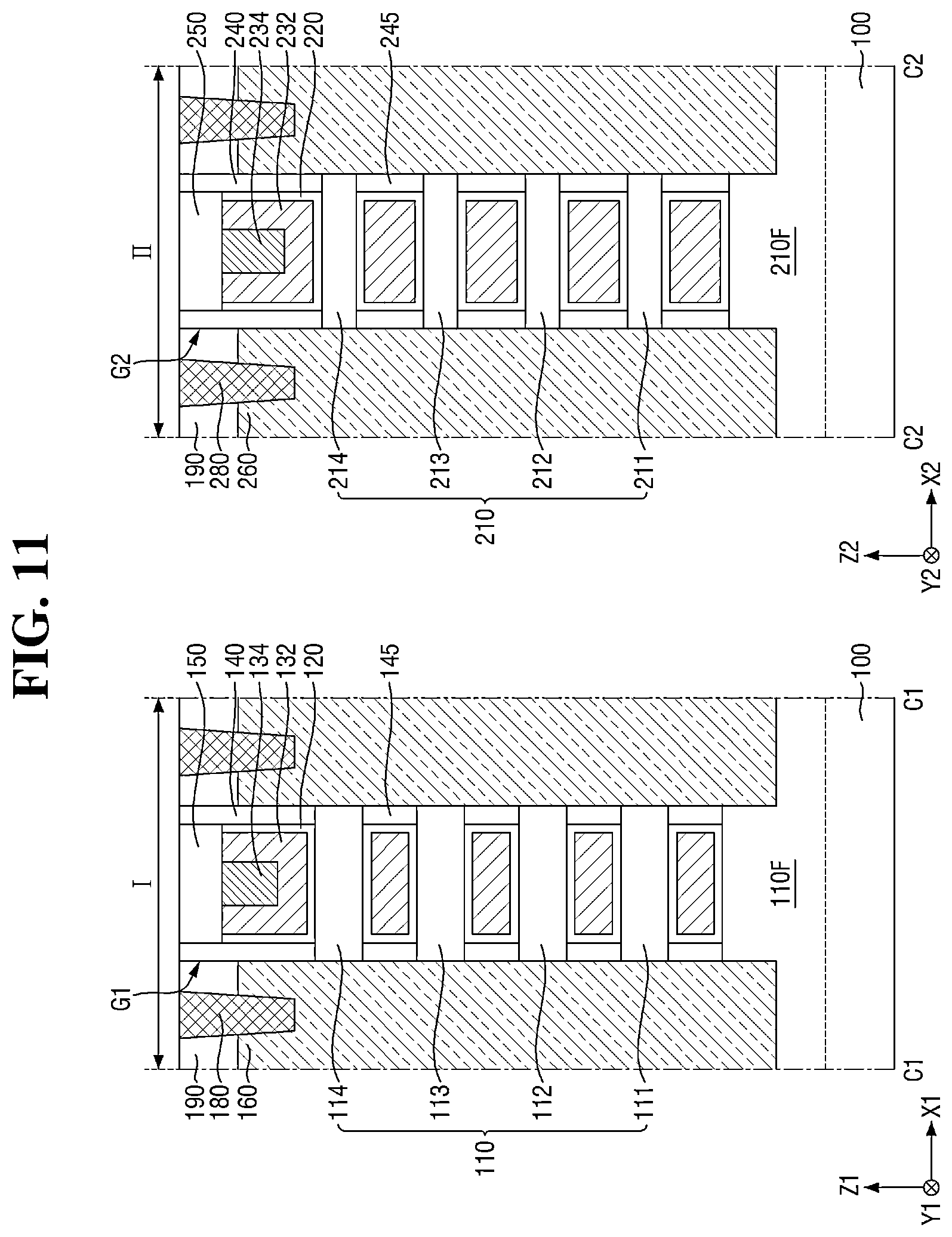 Patent US12622048 Figure 11 – Semiconductor device with multiple sheet patterns