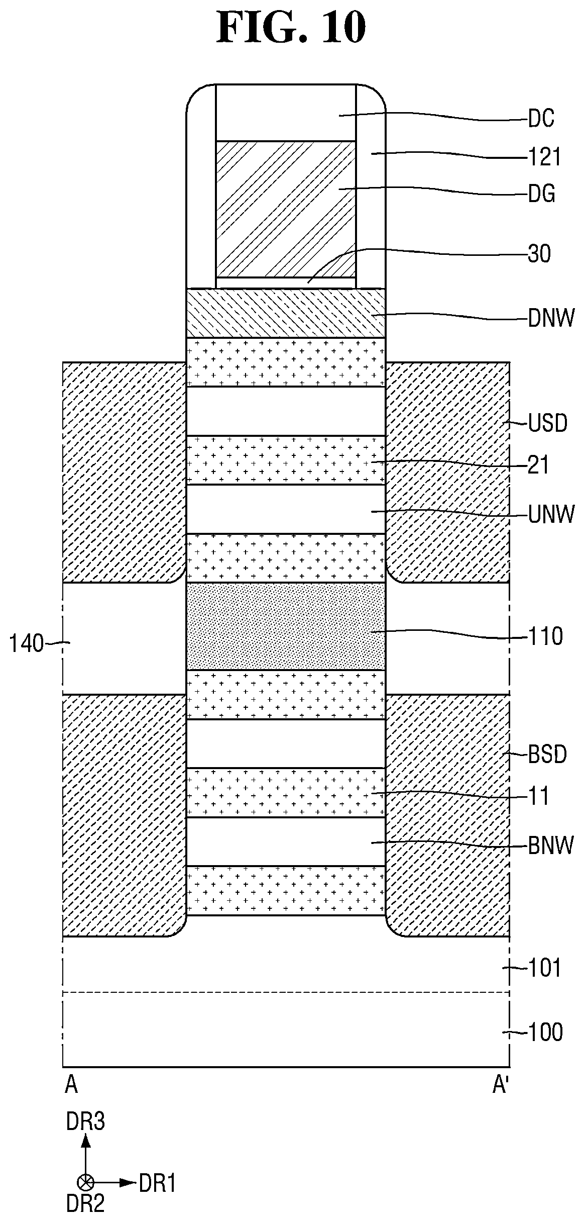 Patent US12622049 Figure 10 – Semiconductor device