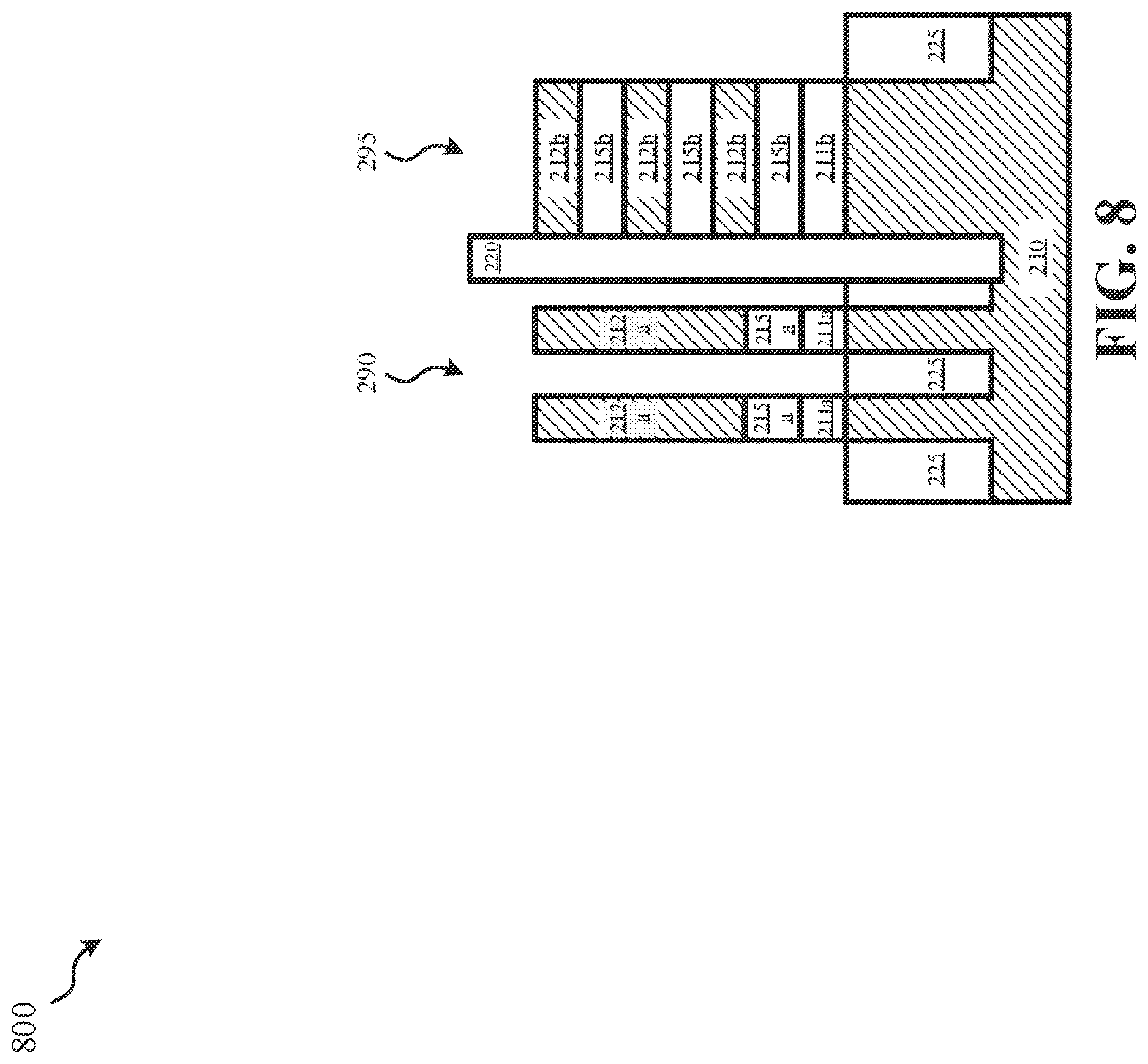 Patent US12622053 Figure 8 – Hybrid CMOS with fin and nanosheet architectures