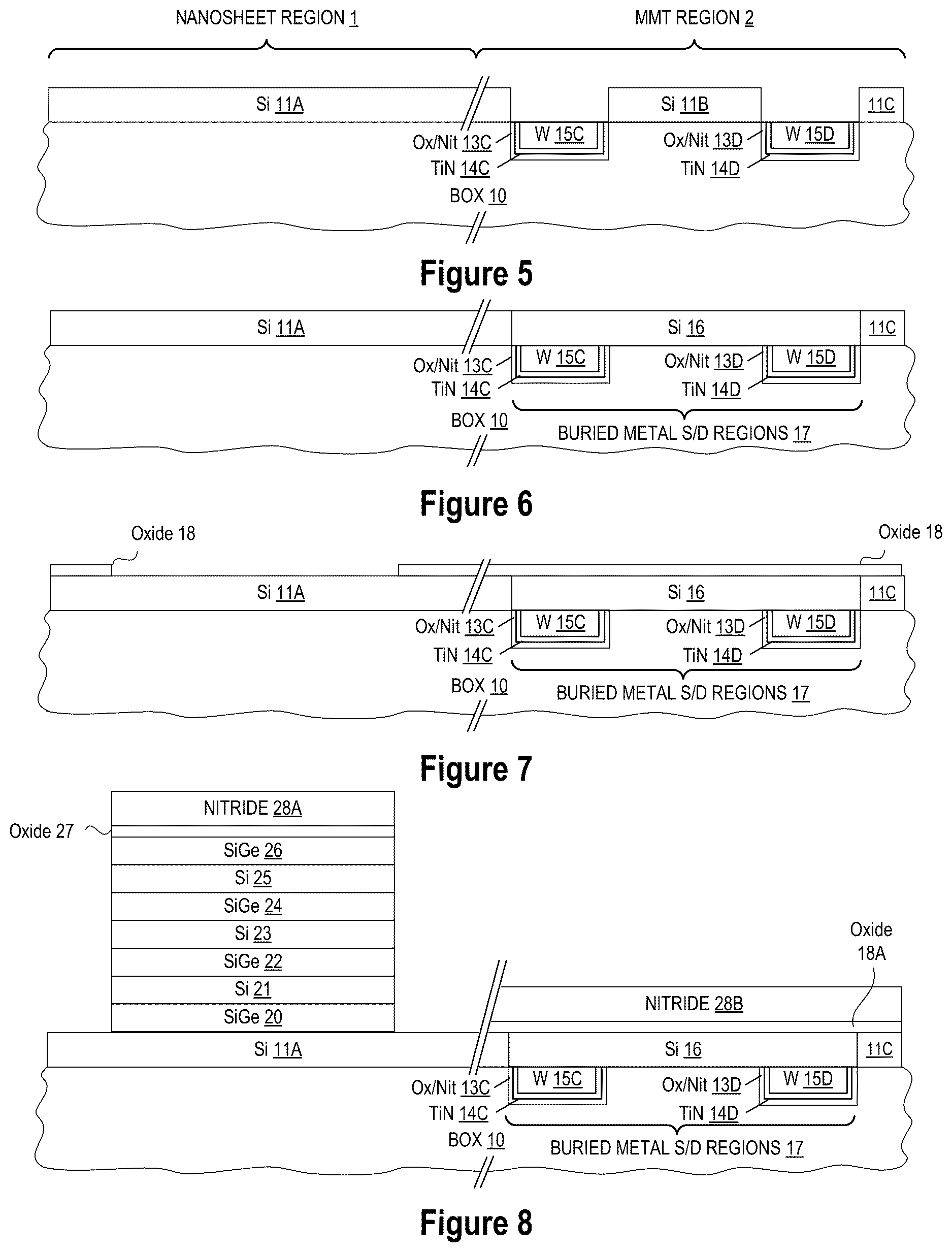 Patent US12622054 Figure 2 – Integration of multimodal transistors with transistor fabrication sequence