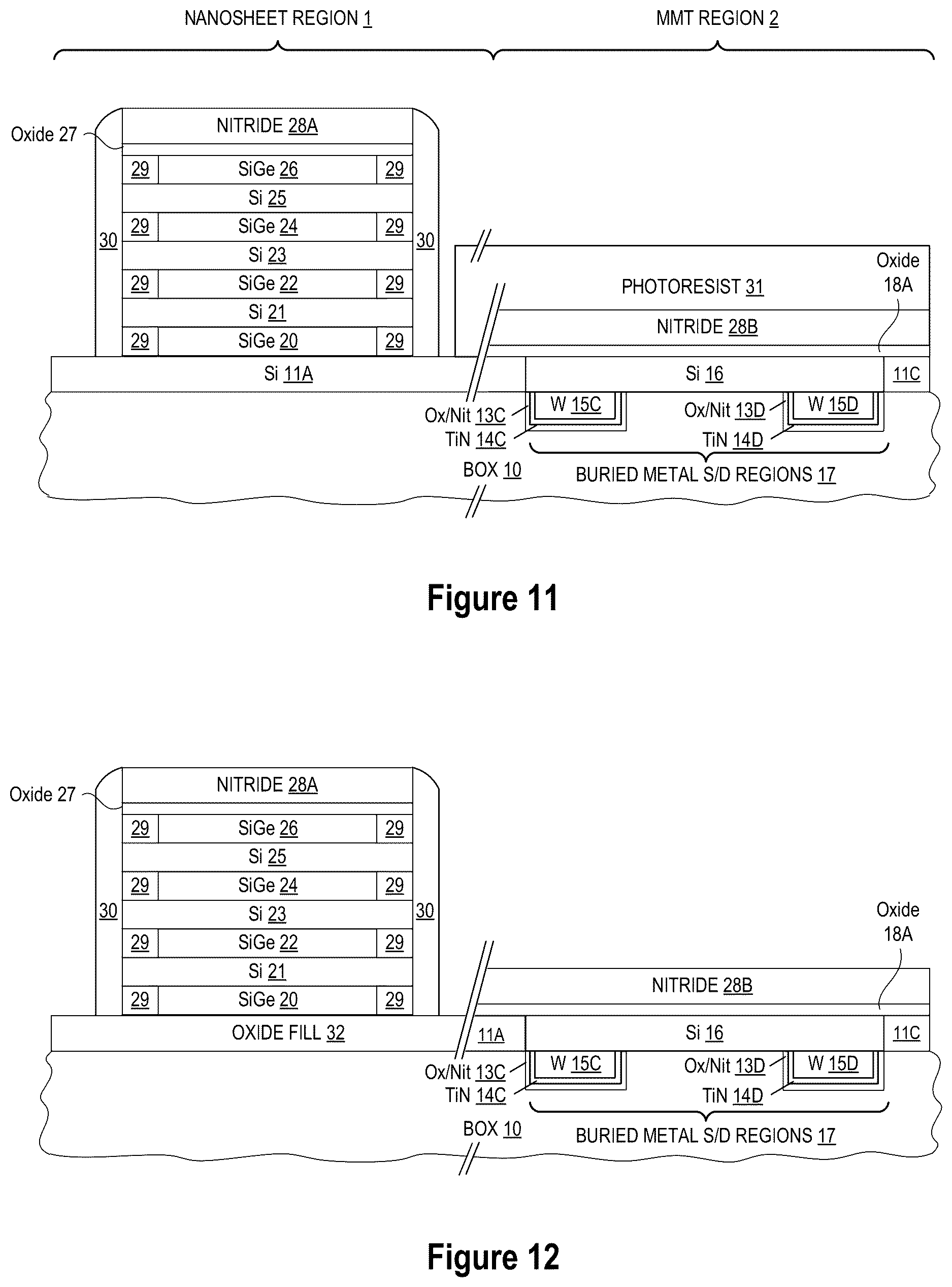Patent US12622054 Figure 4 – Integration of multimodal transistors with transistor fabrication sequence