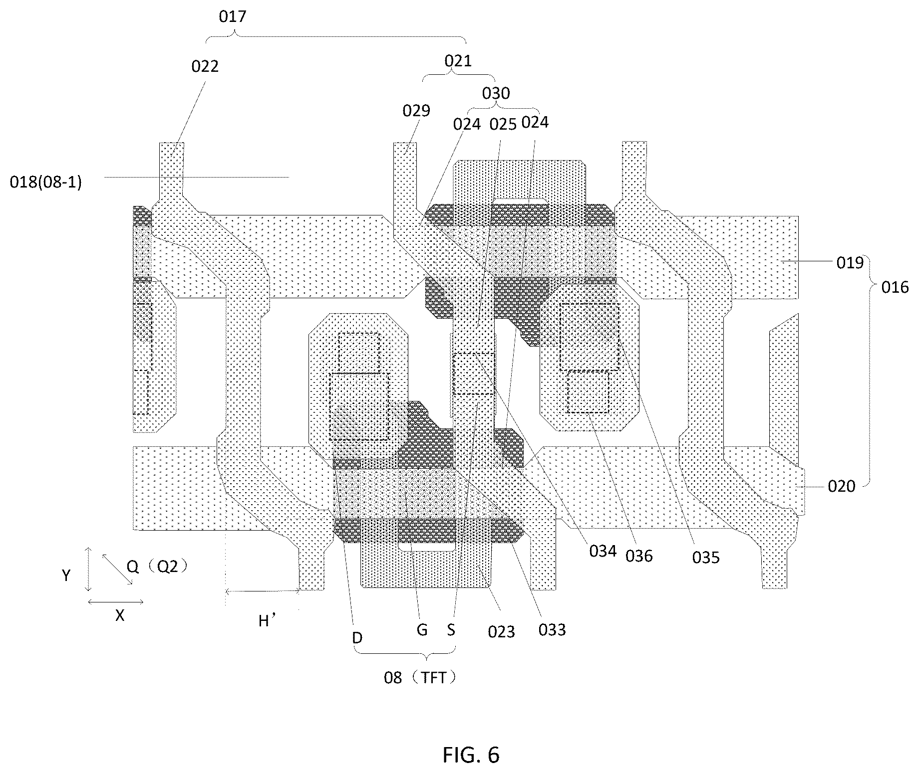 Patent US12622056 Figure 6 – Array substrate, display panel and display device