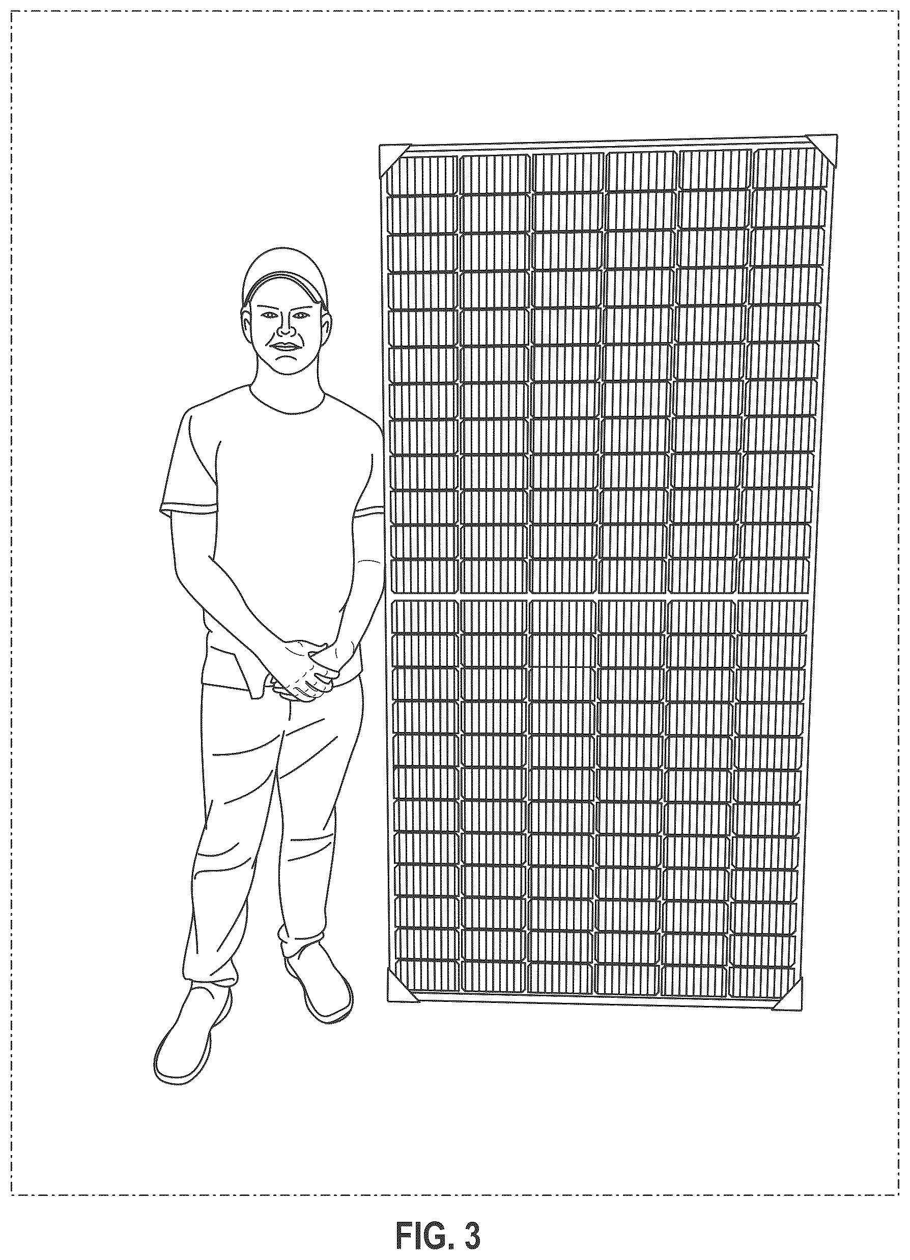 Patent US12622071 Figure 3 – Bifacial PV module hybridized with III-V PV cells