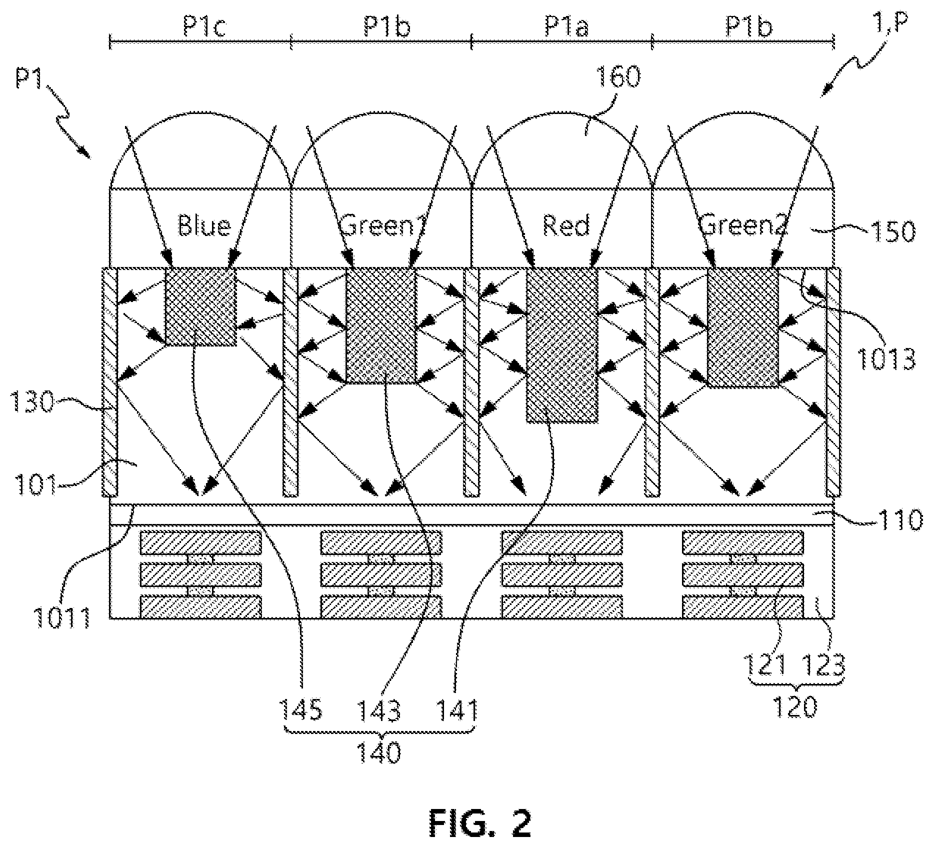 Patent US12622075 Figure 2 – Backside-illuminated image sensor and method of manufacturing same