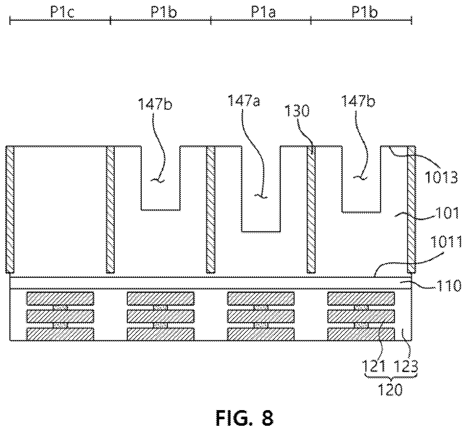 Patent US12622075 Figure 8 – Backside-illuminated image sensor and method of manufacturing same