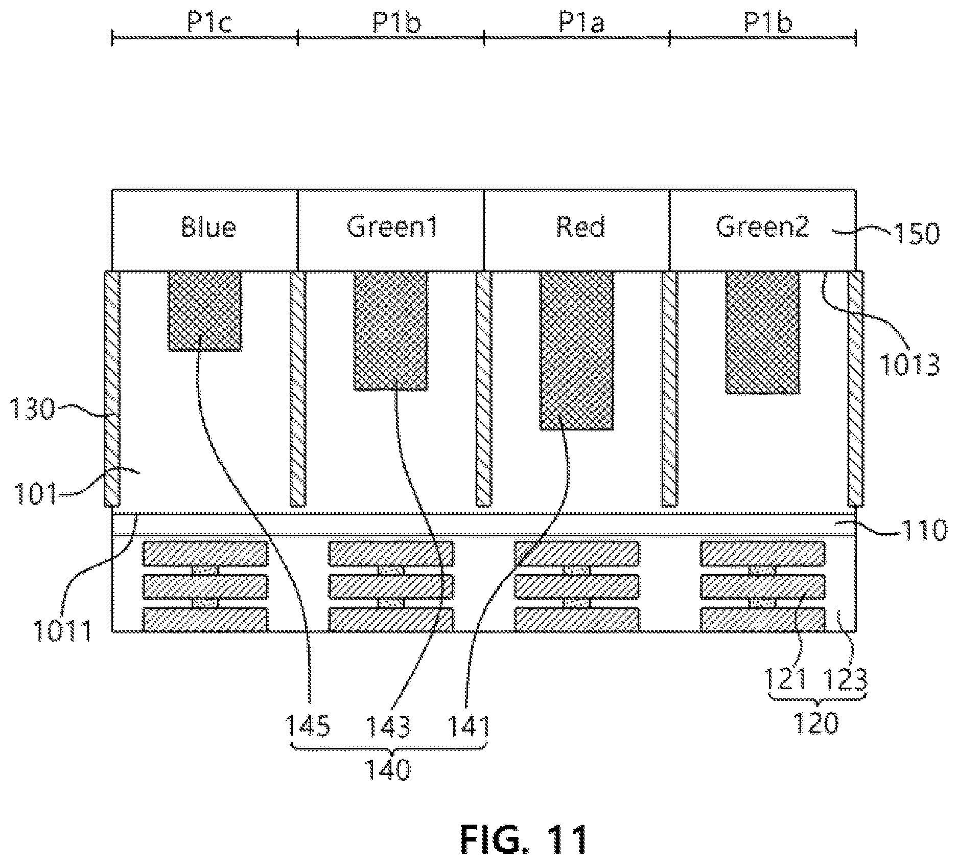 Patent US12622075 Figure 11 – Backside-illuminated image sensor and method of manufacturing same