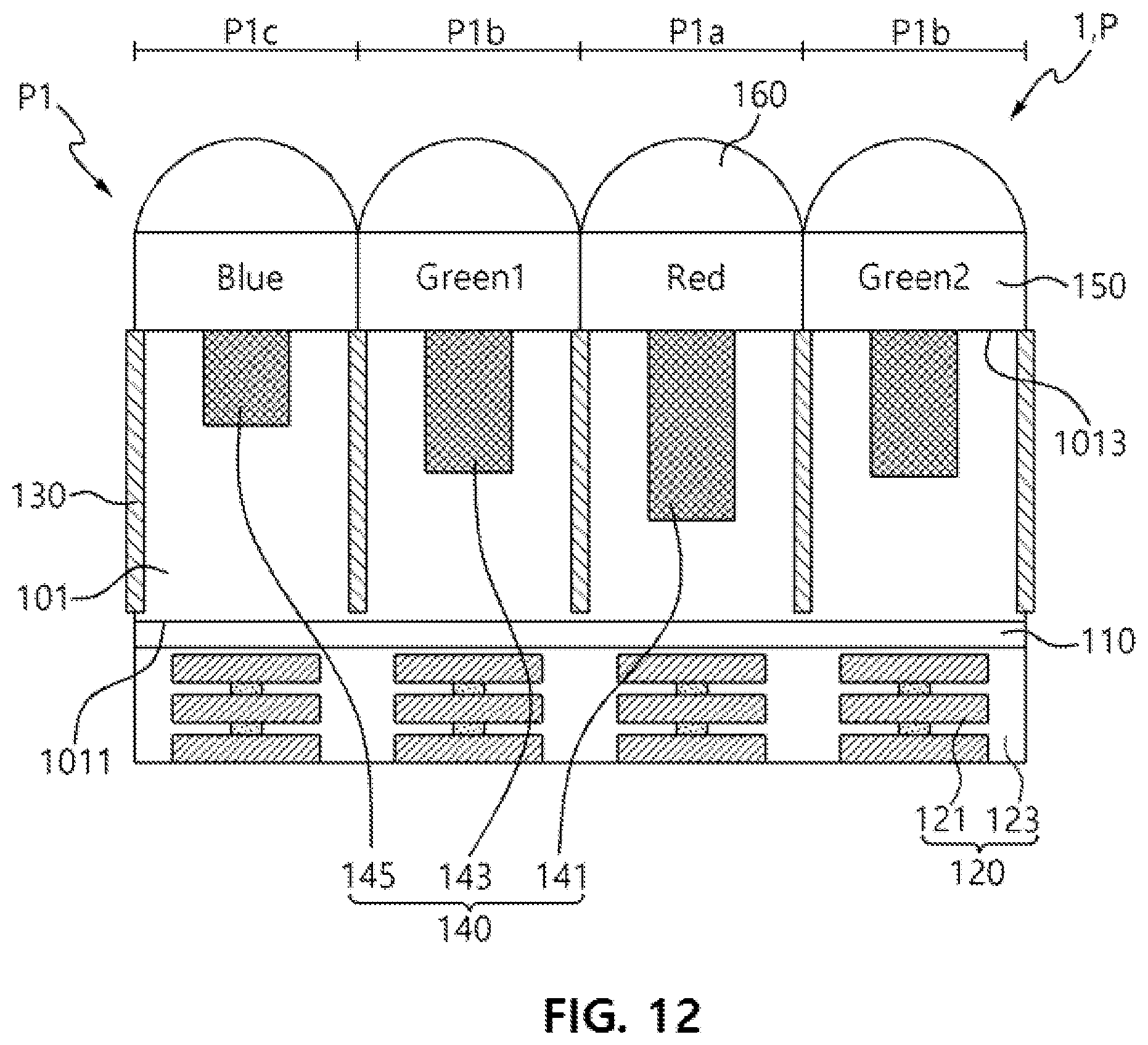 Patent US12622075 Figure 12 – Backside-illuminated image sensor and method of manufacturing same