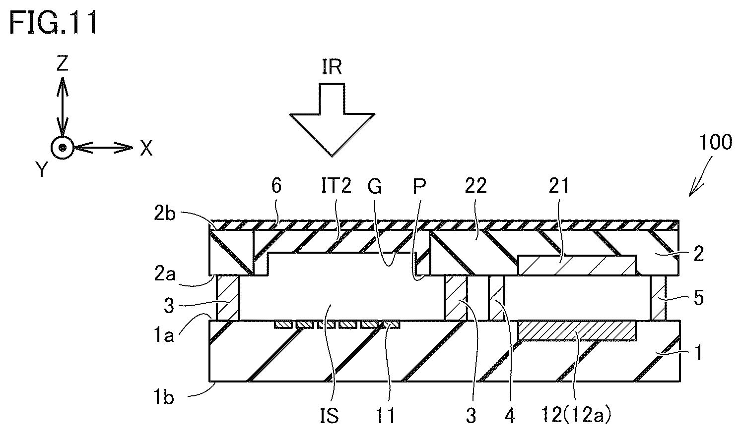 Patent US12622076 Figure 11 – Infrared sensor and method of manufacturing infrared sensor