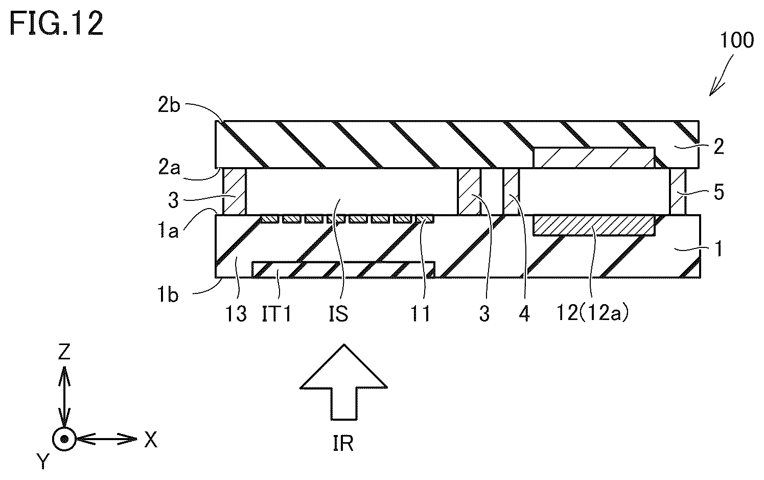 Patent US12622076 Figure 12 – Infrared sensor and method of manufacturing infrared sensor