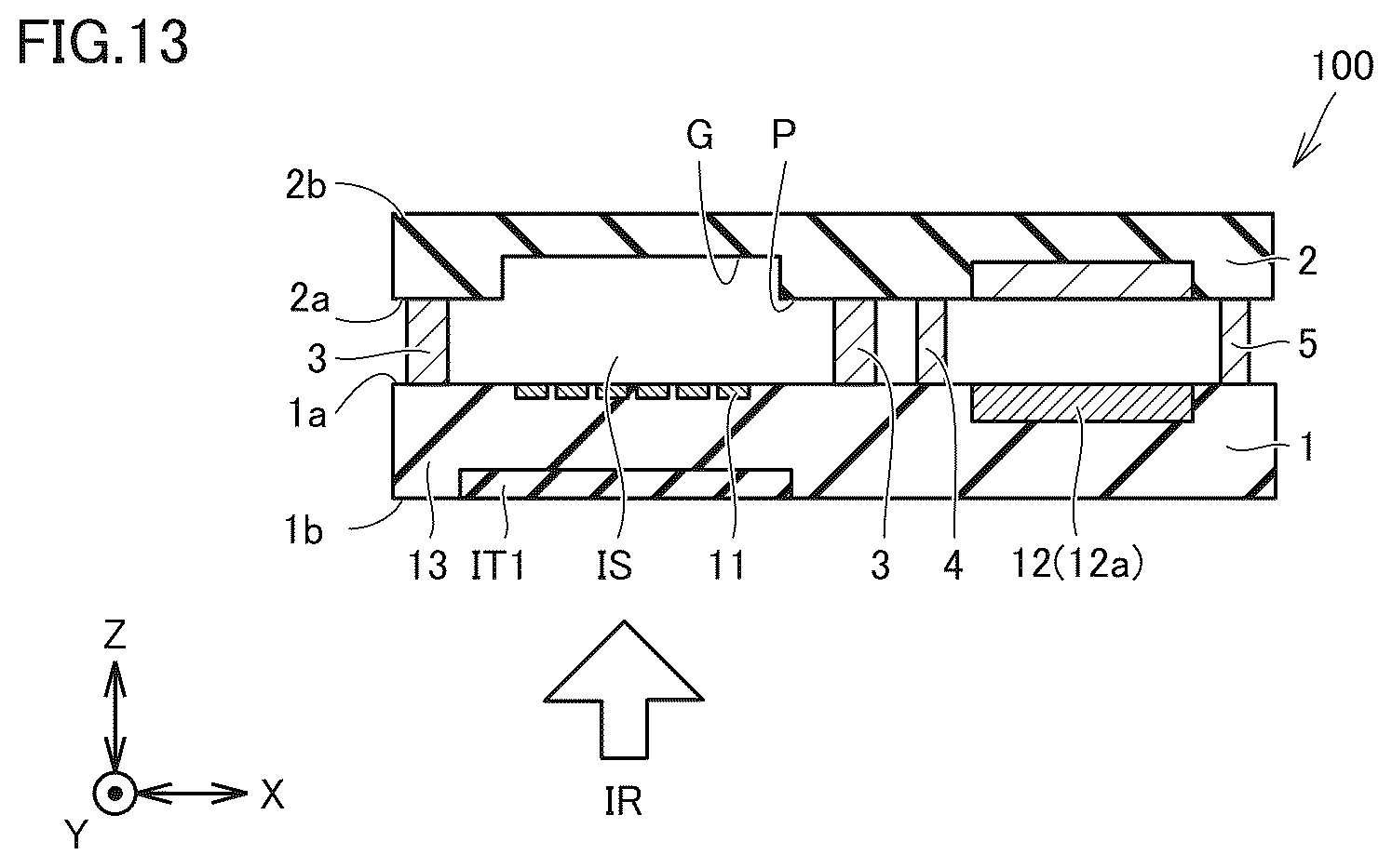Patent US12622076 Figure 13 – Infrared sensor and method of manufacturing infrared sensor