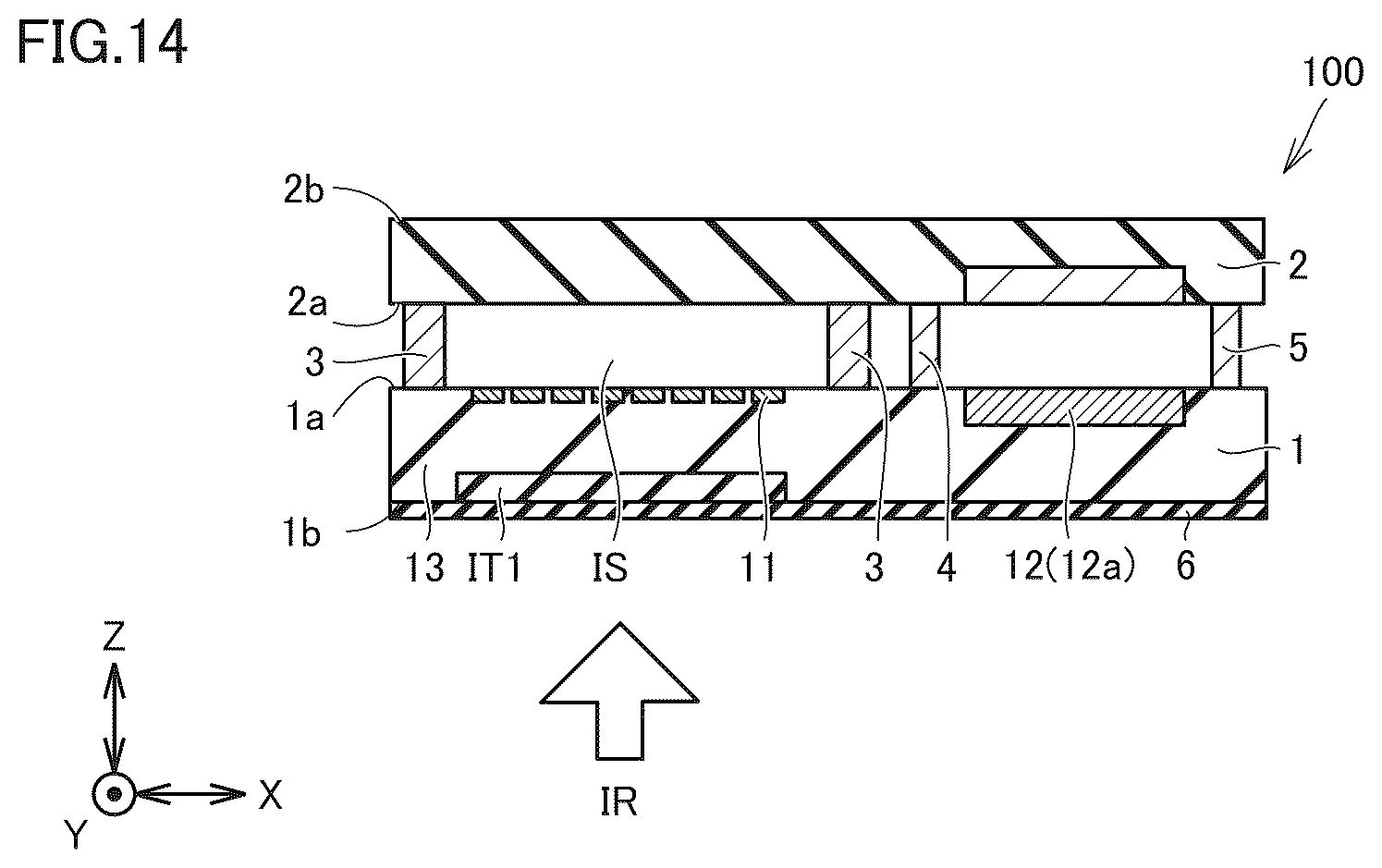 Patent US12622076 Figure 14 – Infrared sensor and method of manufacturing infrared sensor