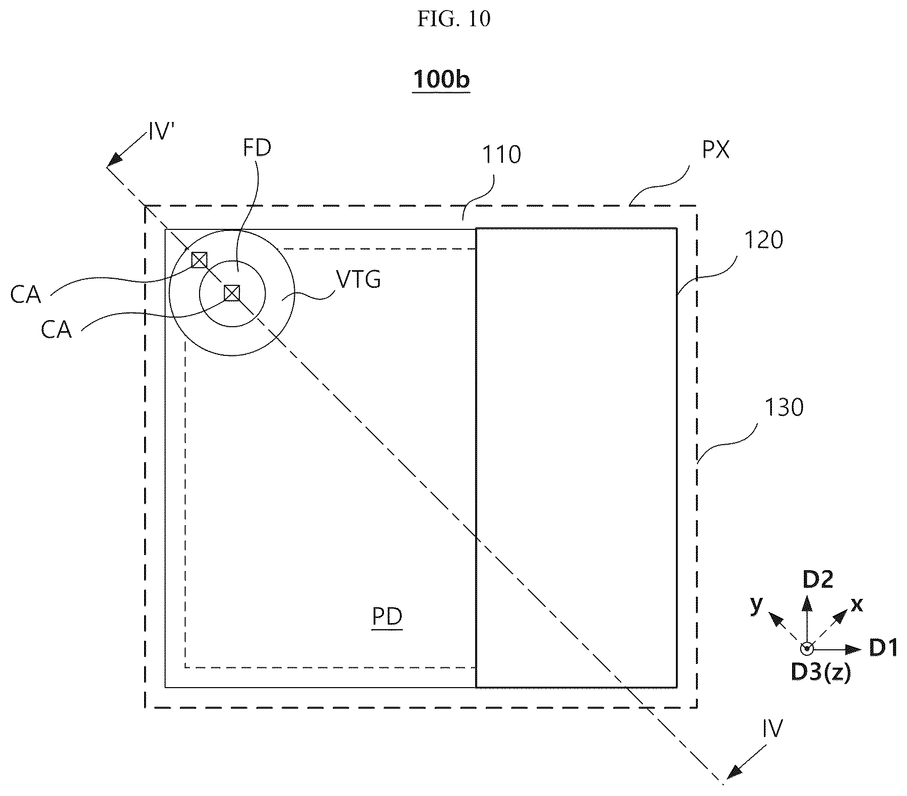 Patent US12622077 Figure 10 – Image sensor including junctionless transfer transistor