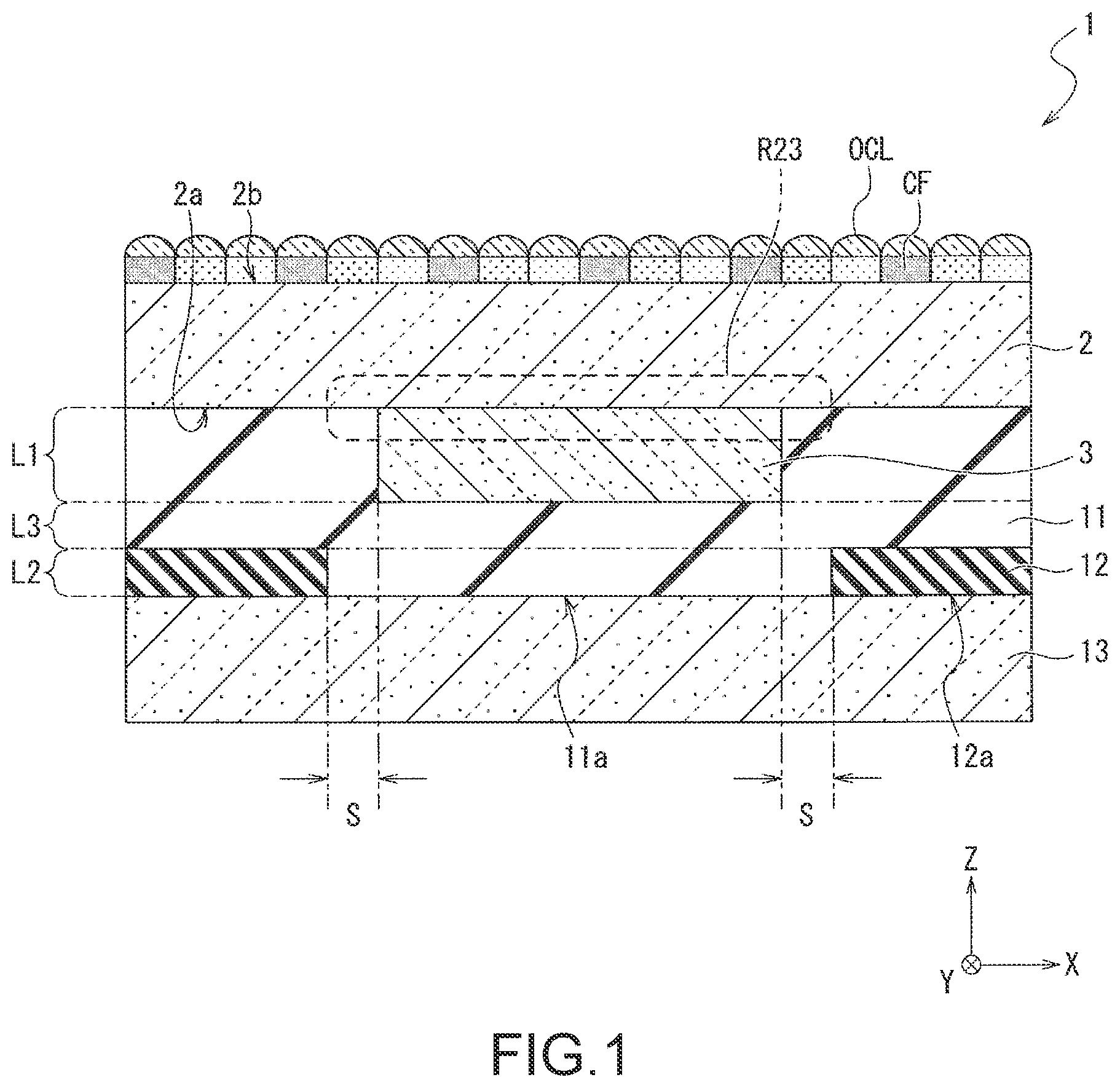 Patent US12622081 — Sensor device and electronic apparatus — Figure 1