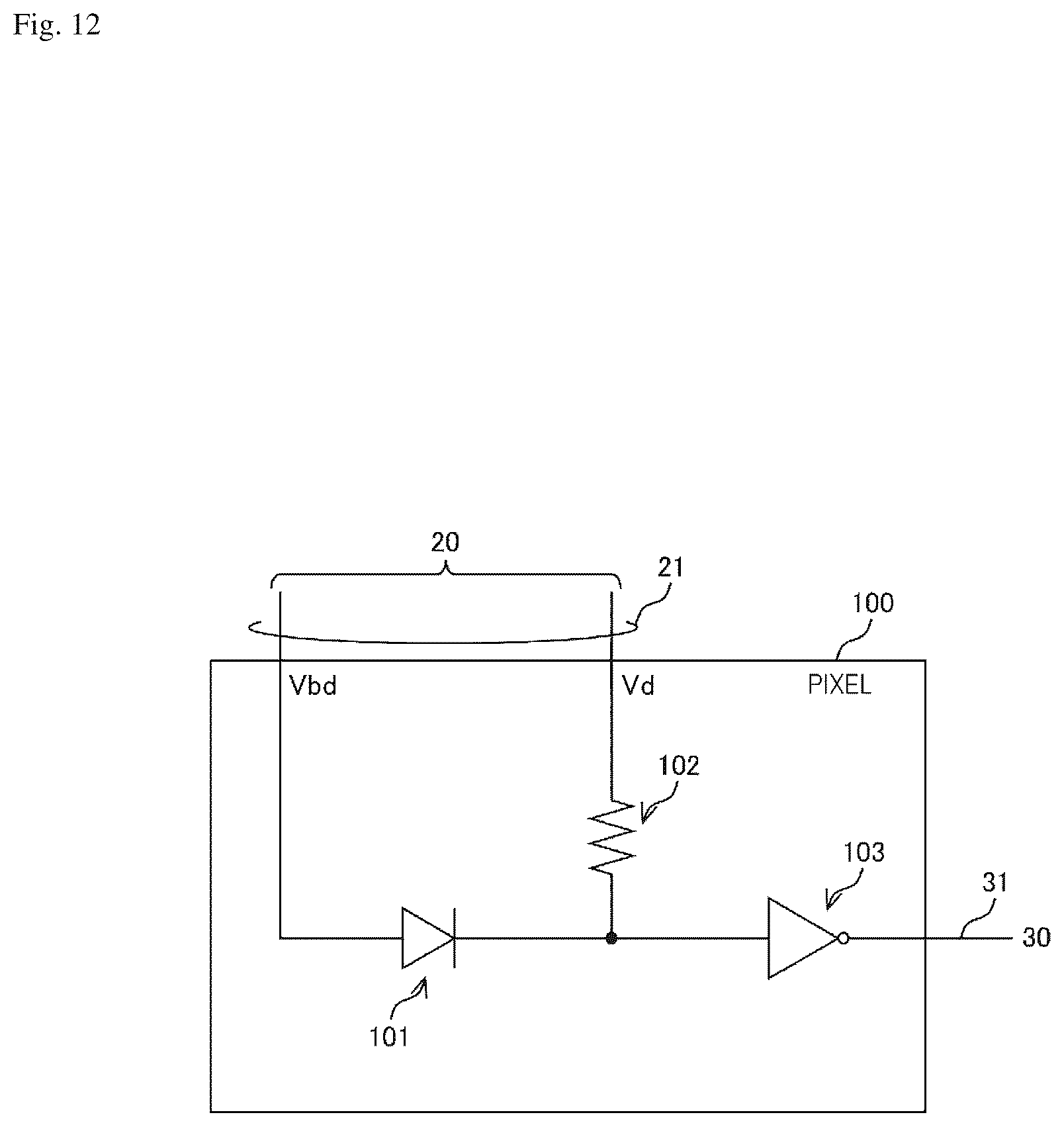 Patent US12622083 Figure 12 – Light receiving element and distance measuring device