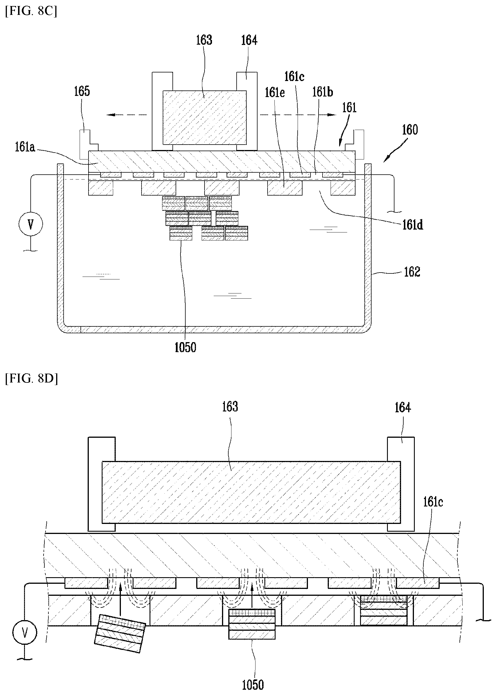 Patent US12622093 Figure 8 – Chip transferring apparatus for self-assembly and method for supplying semiconductor light emitting diode