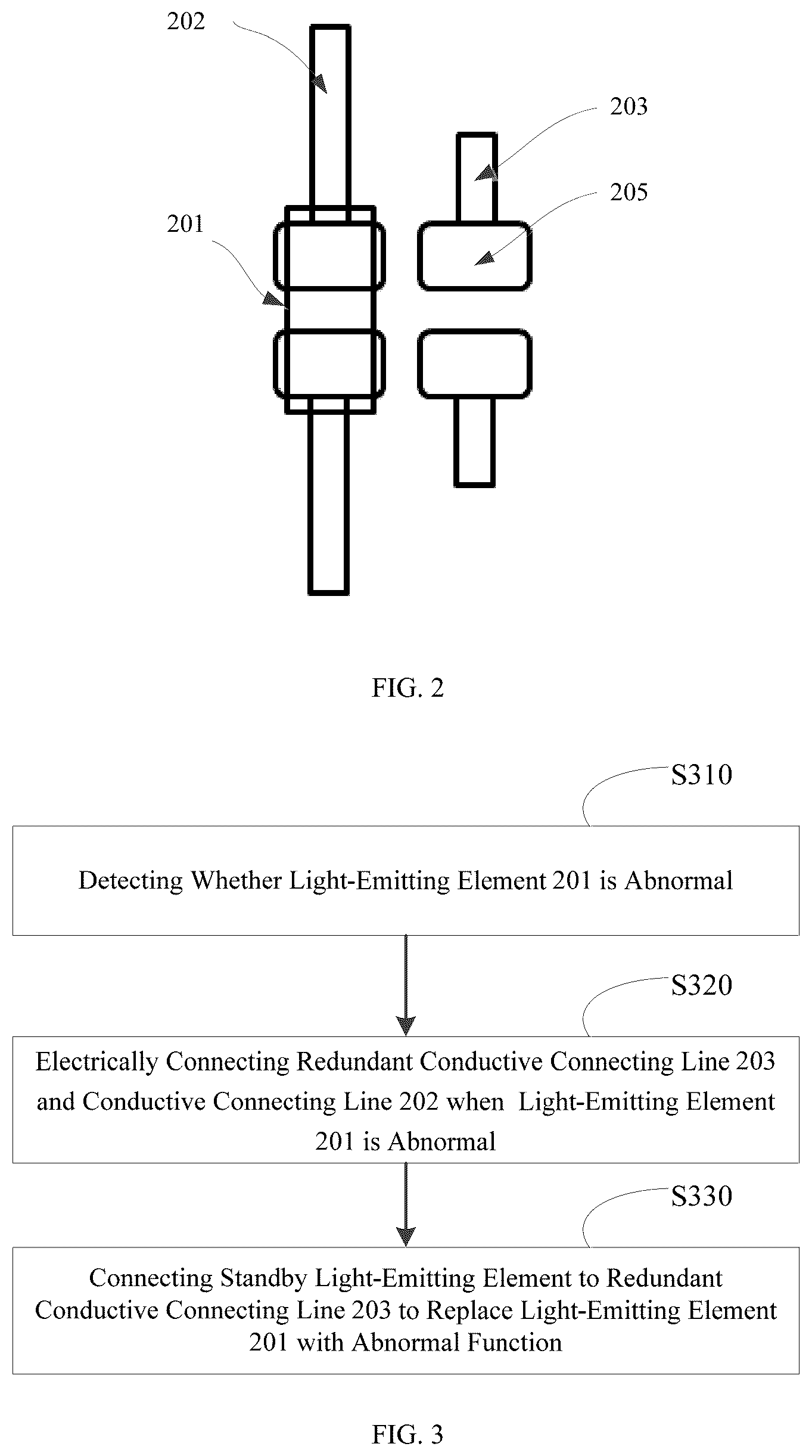 Patent US12622094 Figure 2 – Display panel and repair method thereof