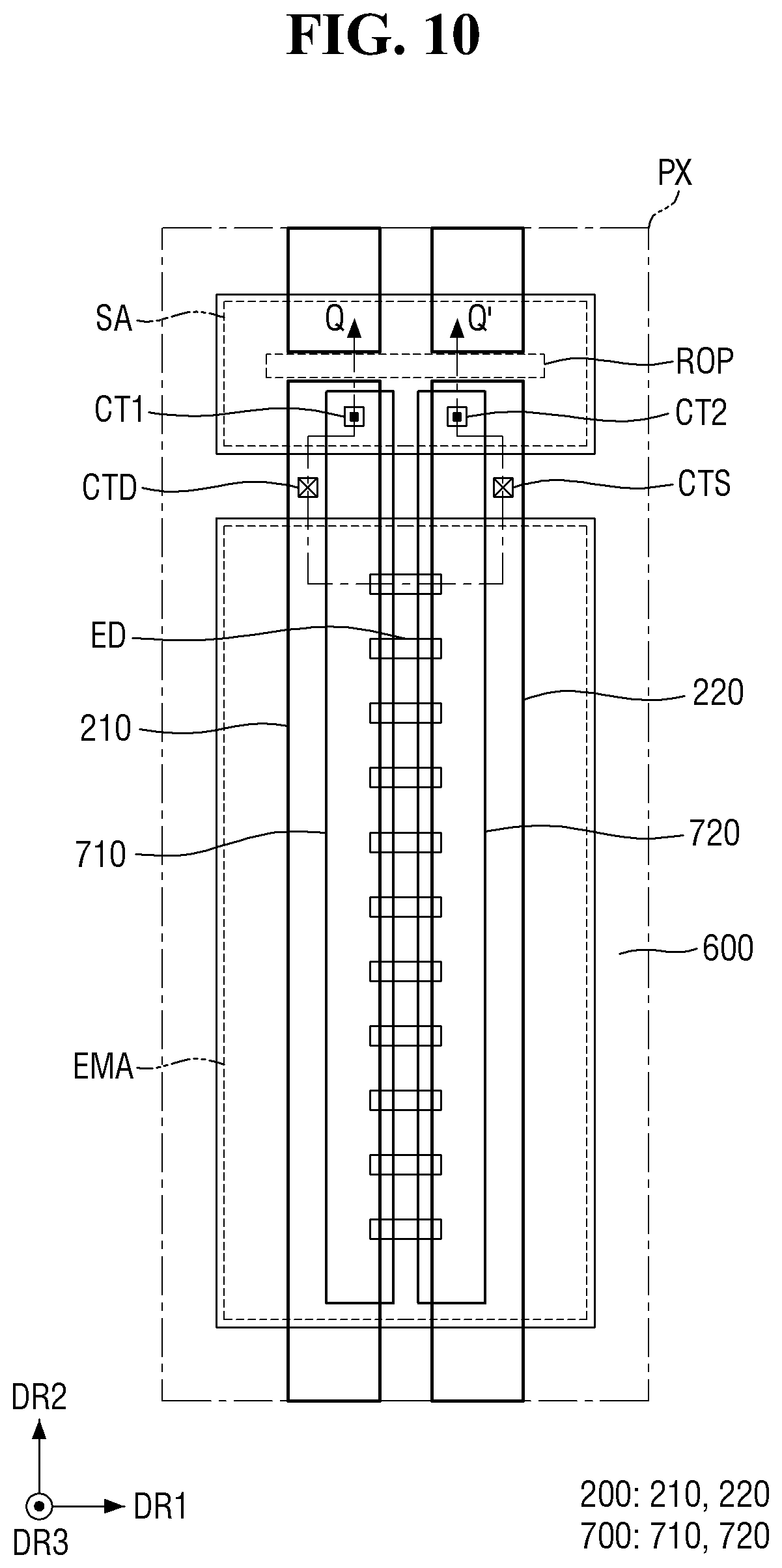 Patent US12622100 Figure 10 – Light emitting element and display device including the same