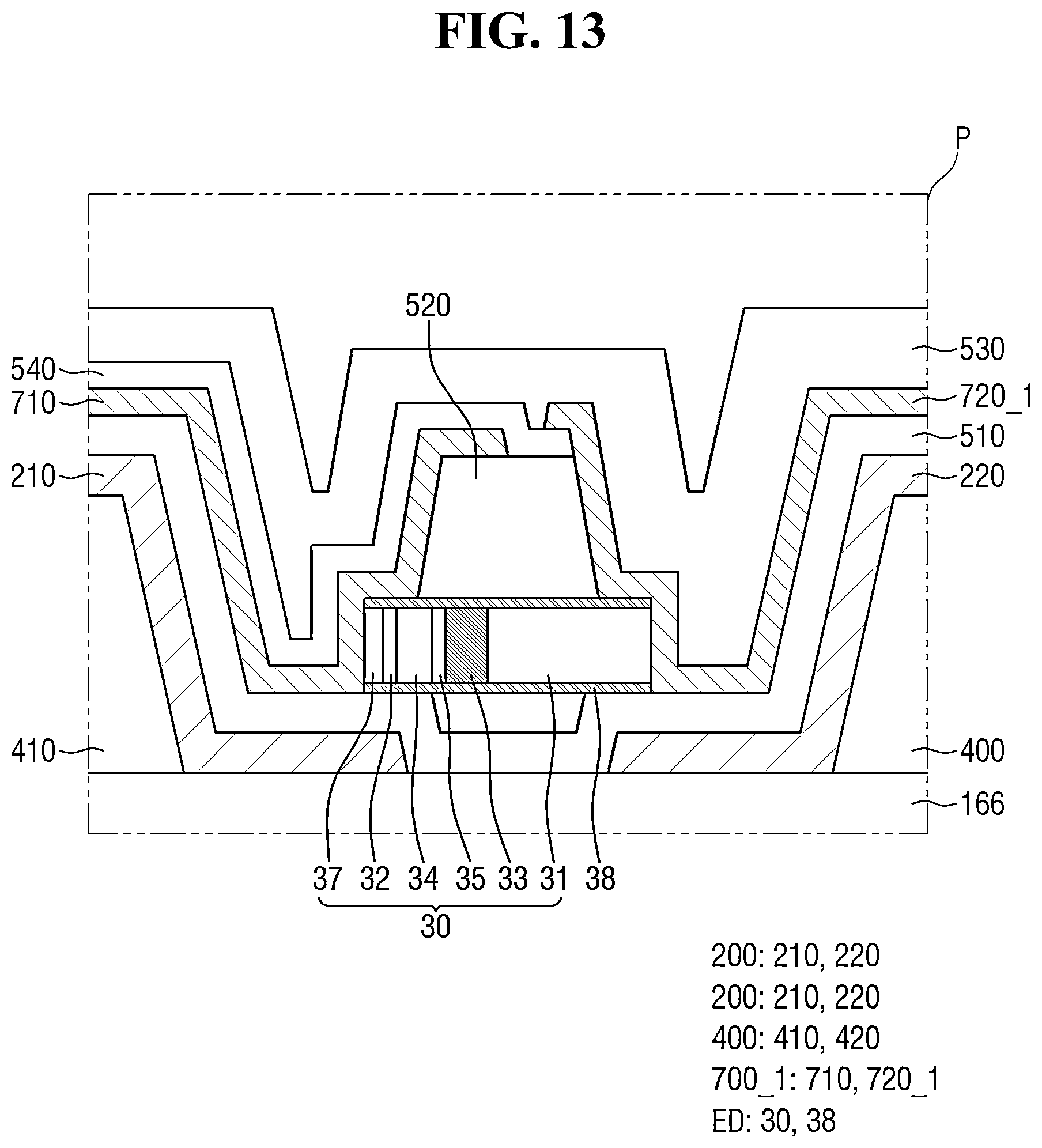 Patent US12622100 Figure 13 – Light emitting element and display device including the same