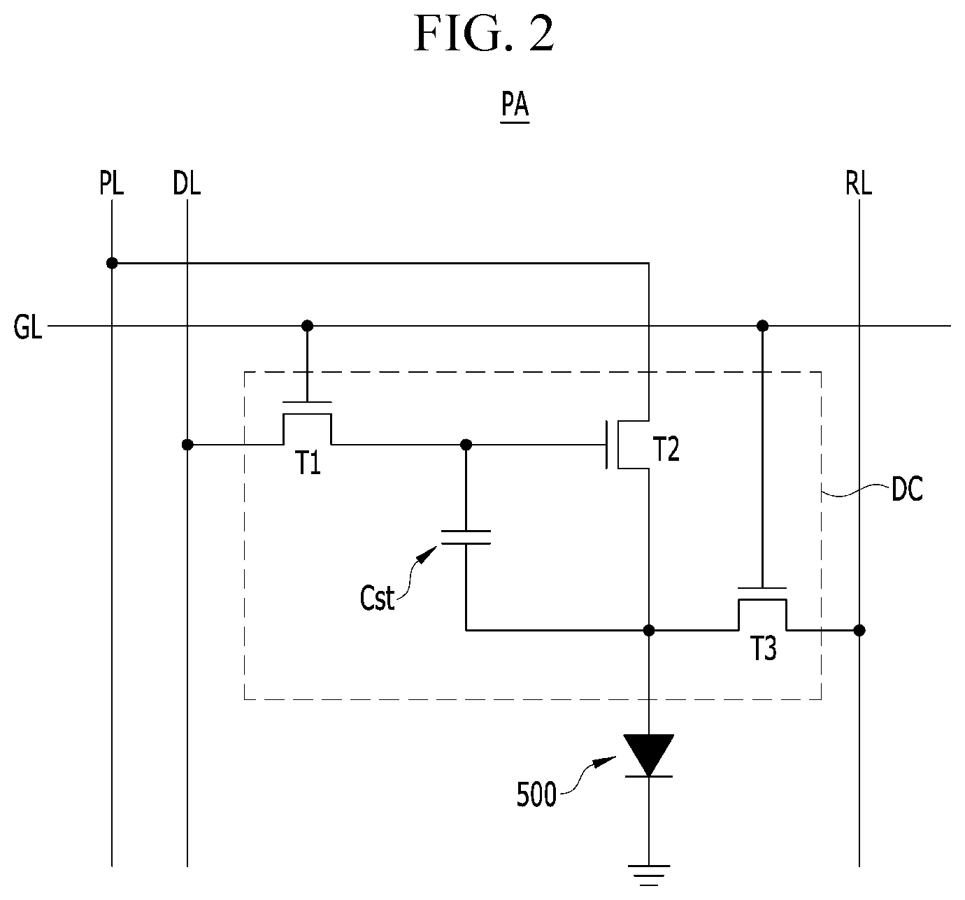 Patent US12622102 Figure 2 – Display device