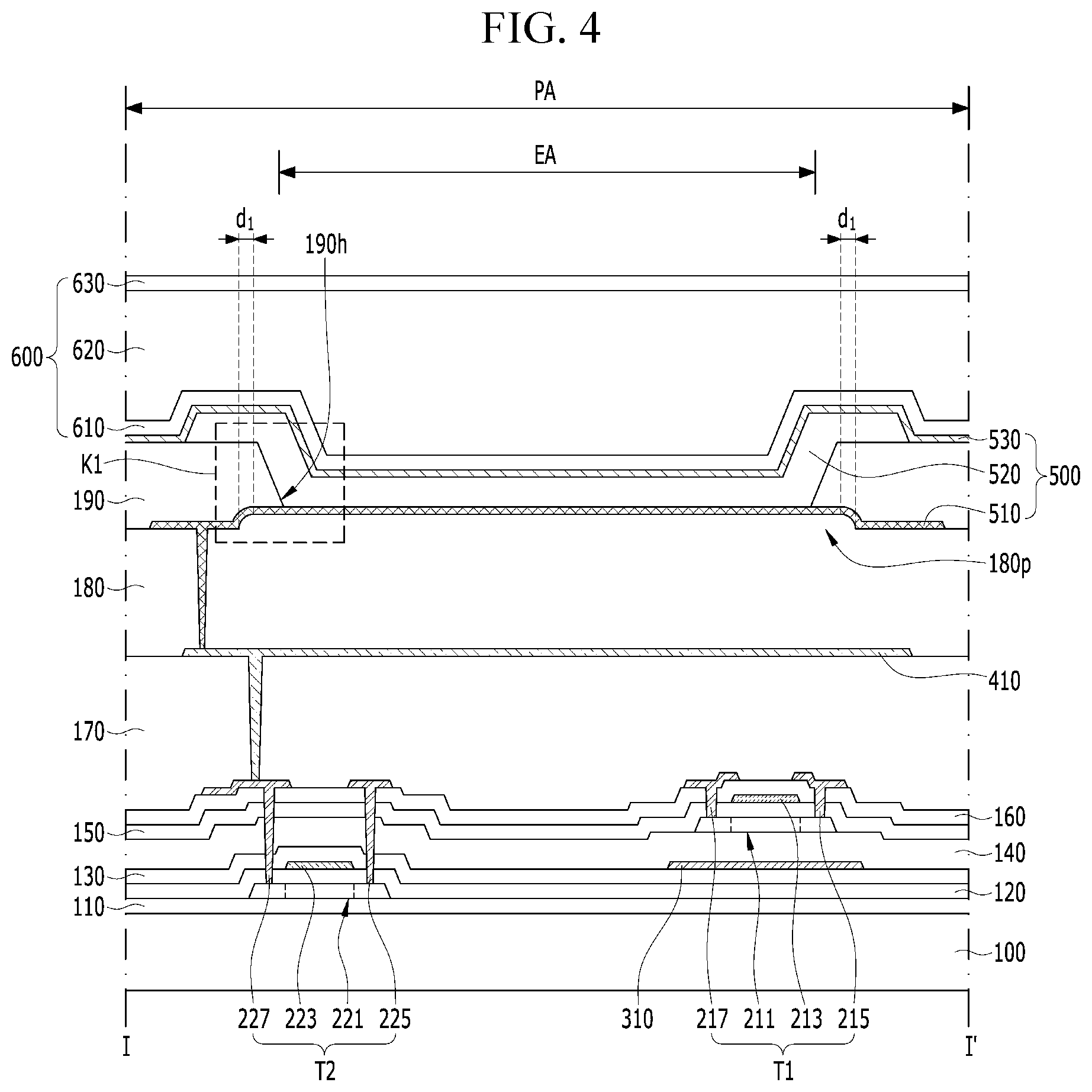 Patent US12622102 Figure 4 – Display device