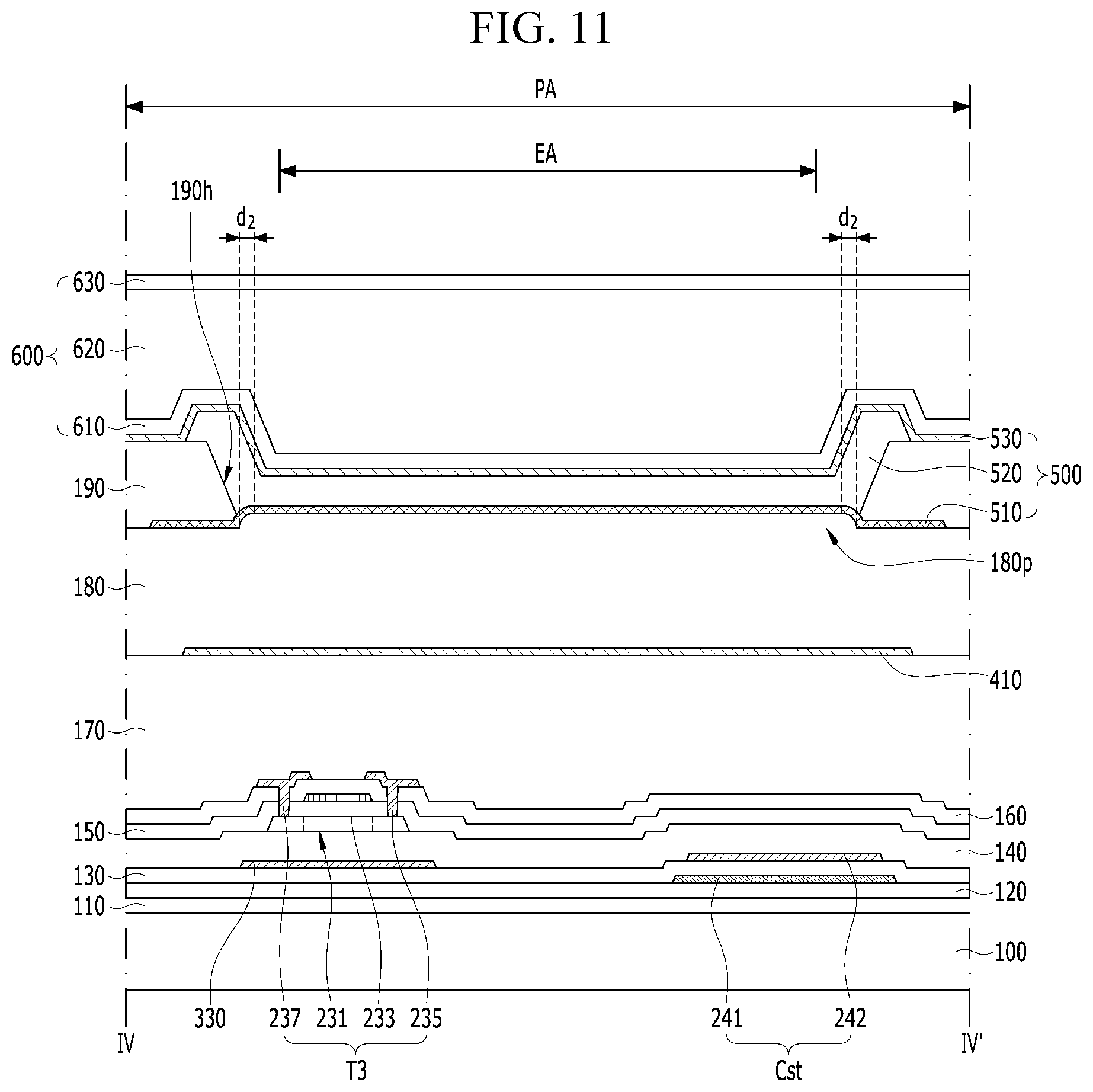 Patent US12622102 Figure 10 – Display device