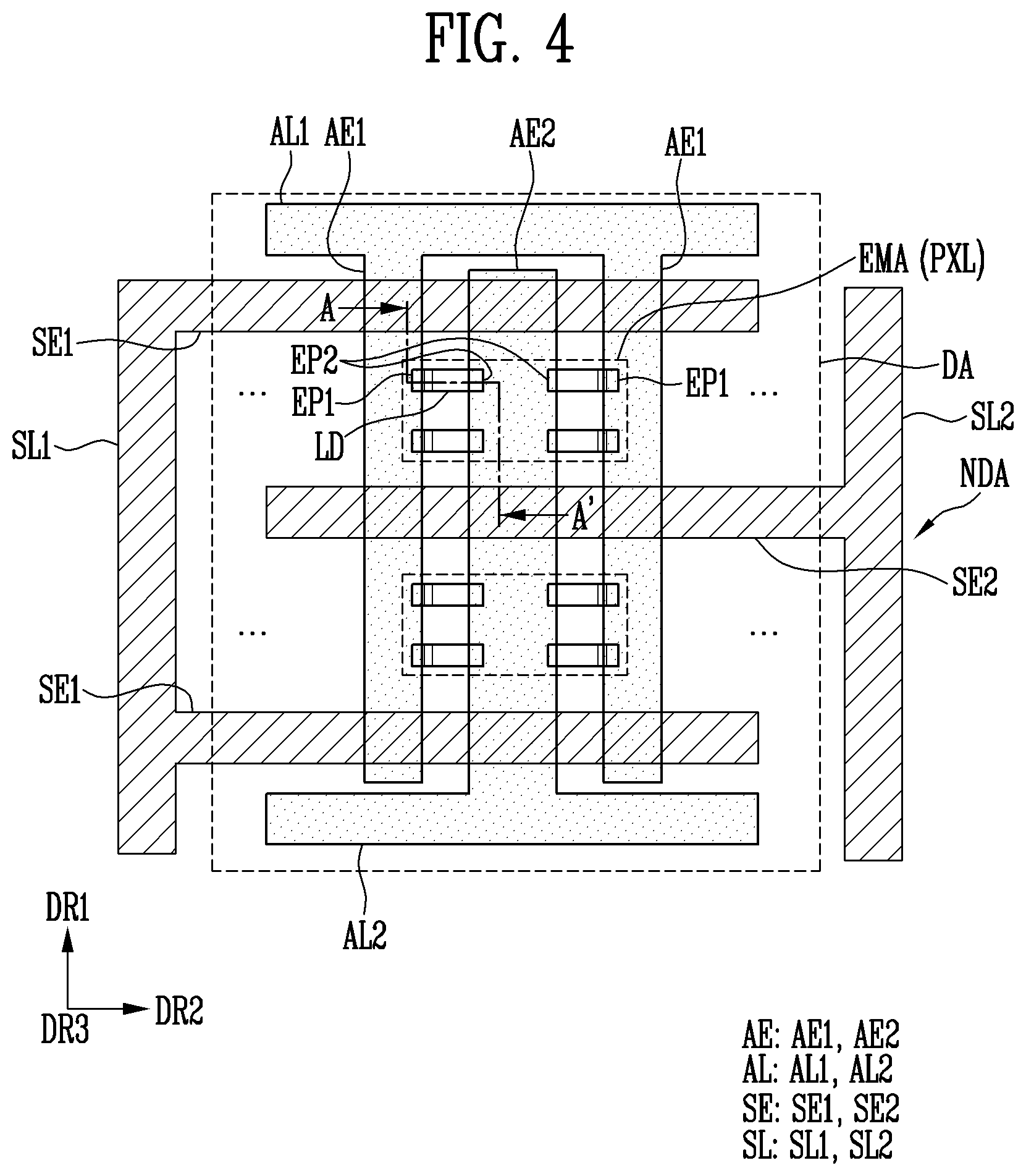 Patent US12622103 Figure 3 – Display device and method of manufacturing the display device