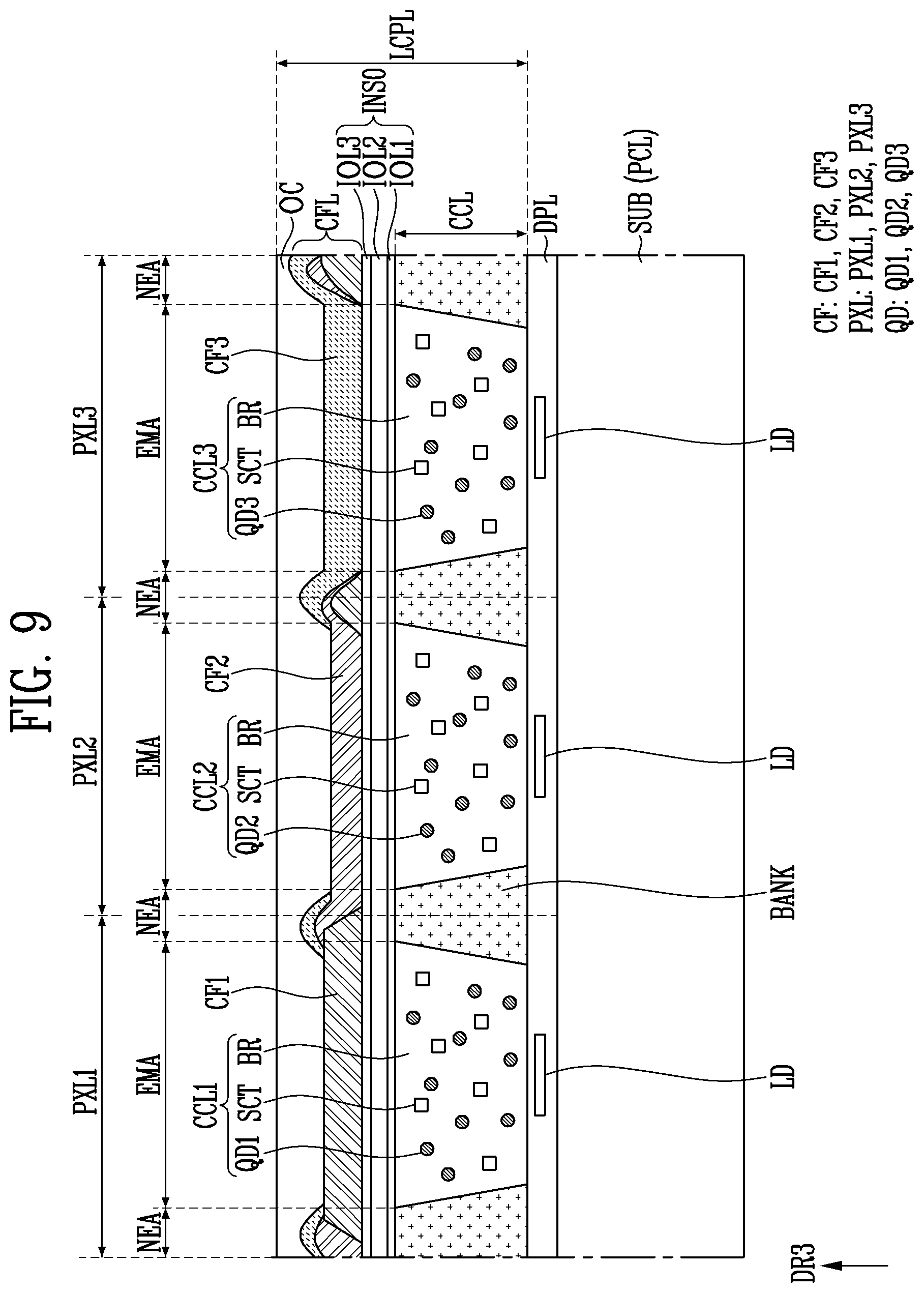 Patent US12622103 Figure 8 – Display device and method of manufacturing the display device