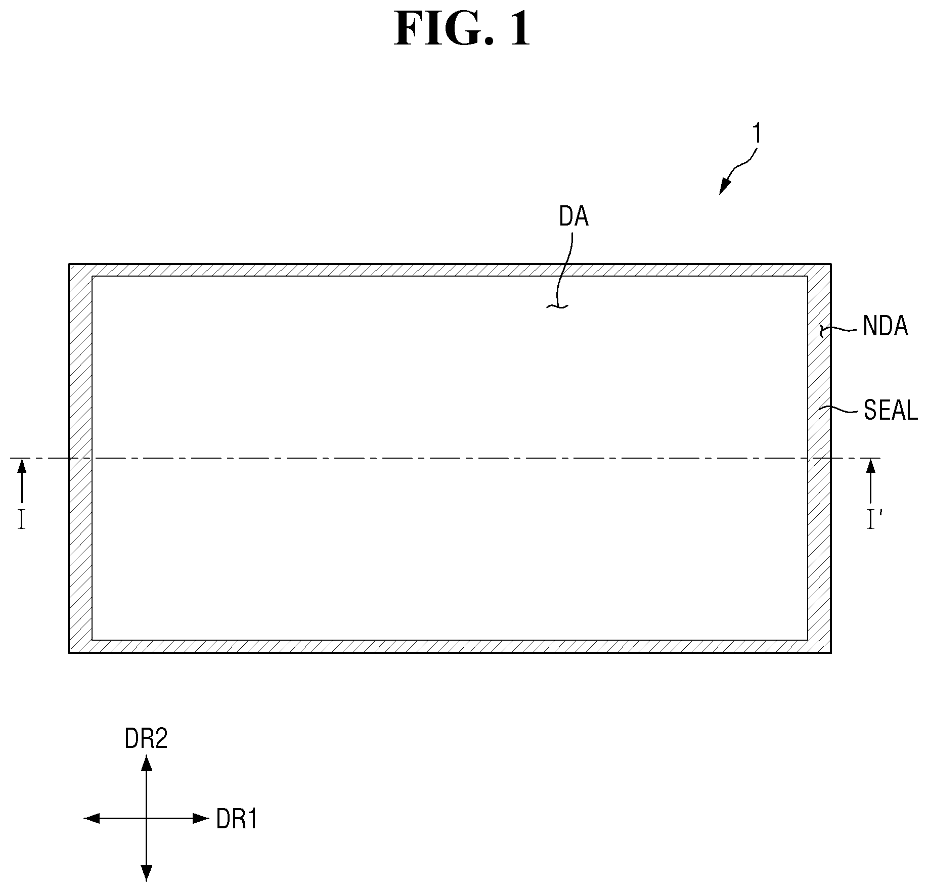 Patent US12622105 Figure 1 – Display device