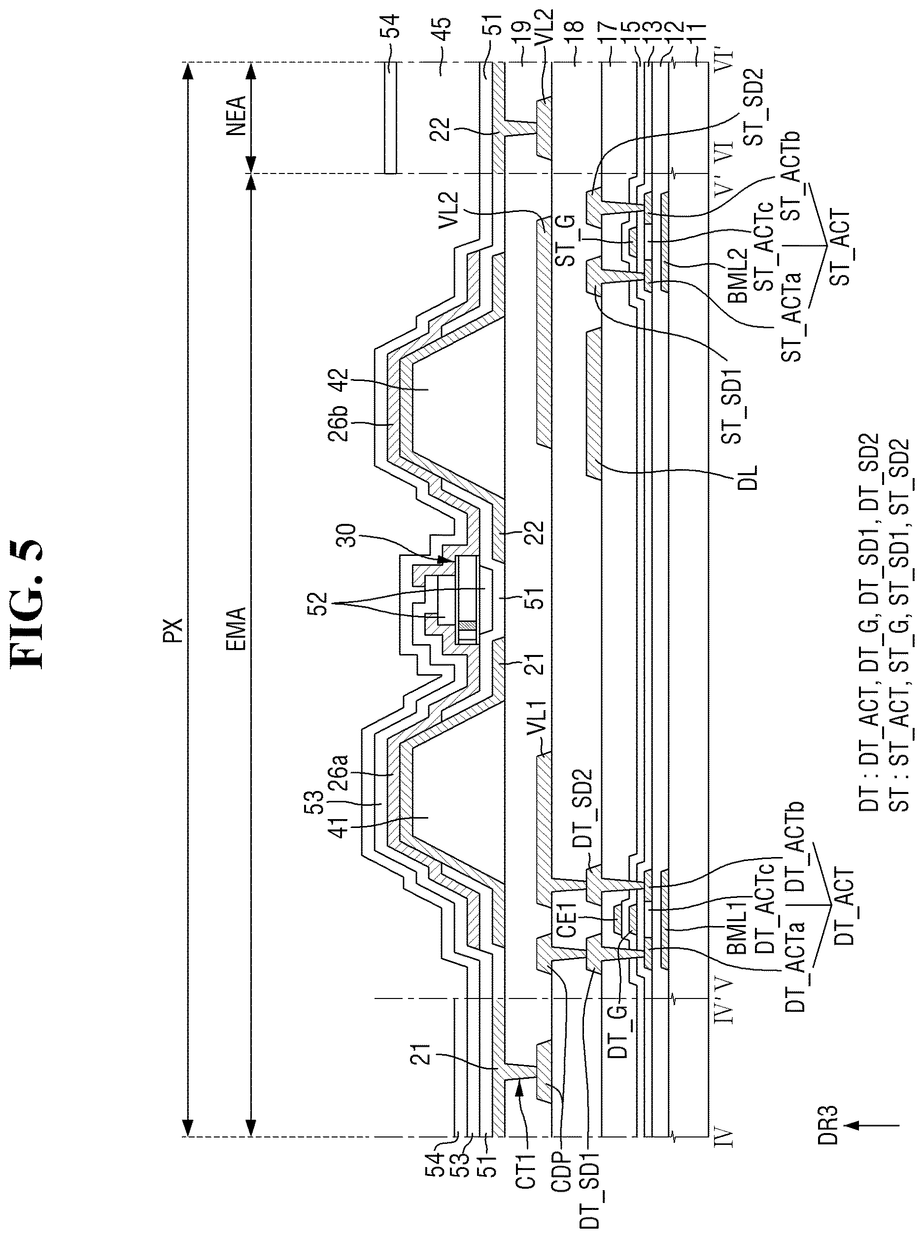 Patent US12622105 Figure 5 – Display device