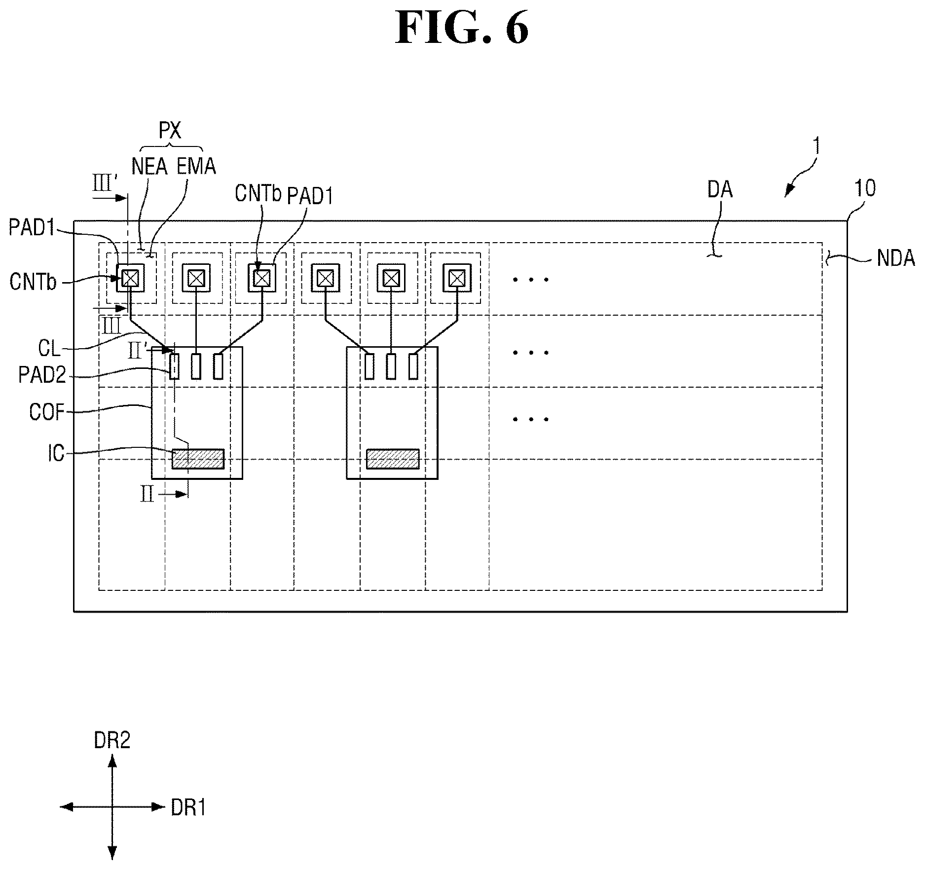Patent US12622105 Figure 6 – Display device
