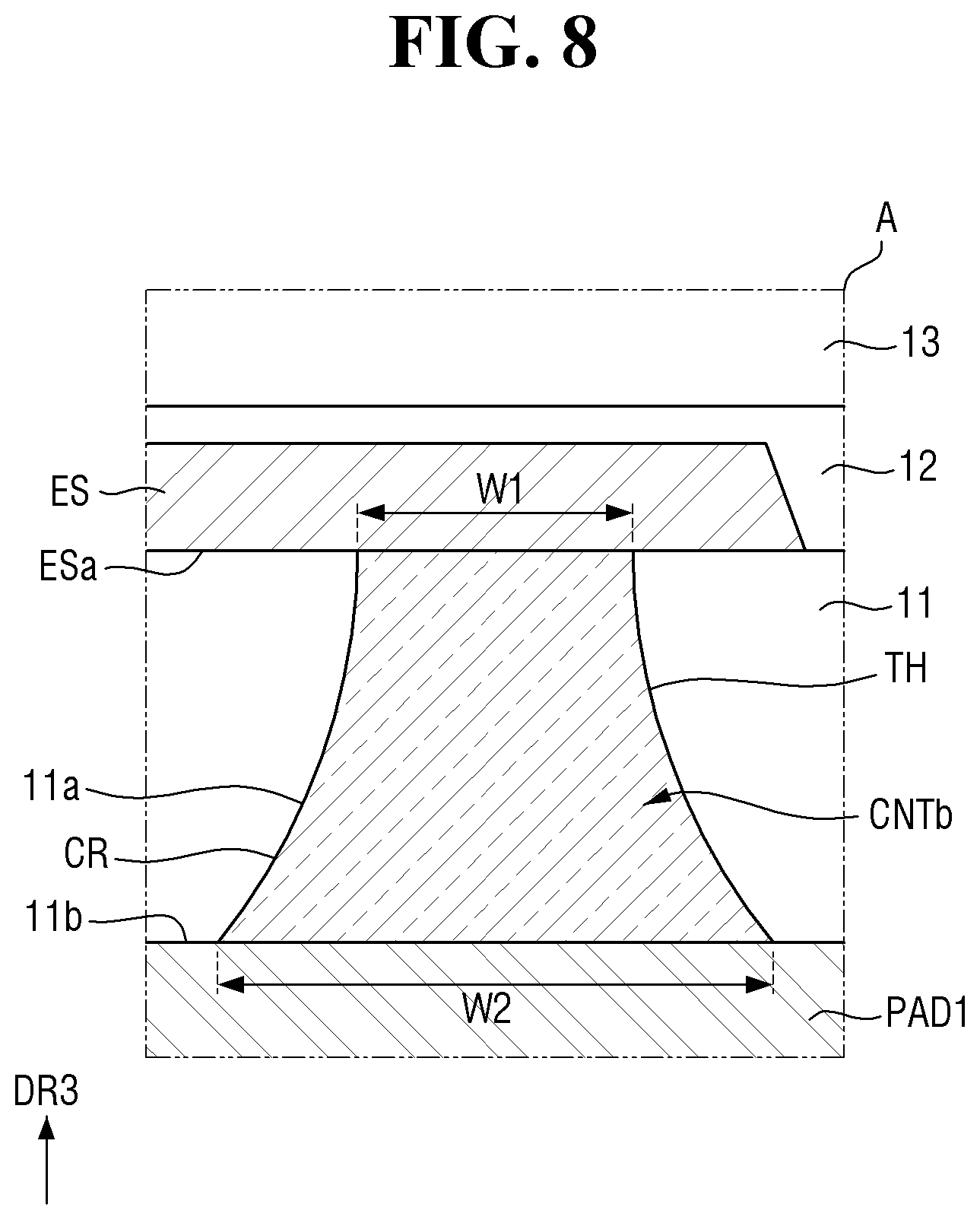 Patent US12622105 Figure 8 – Display device
