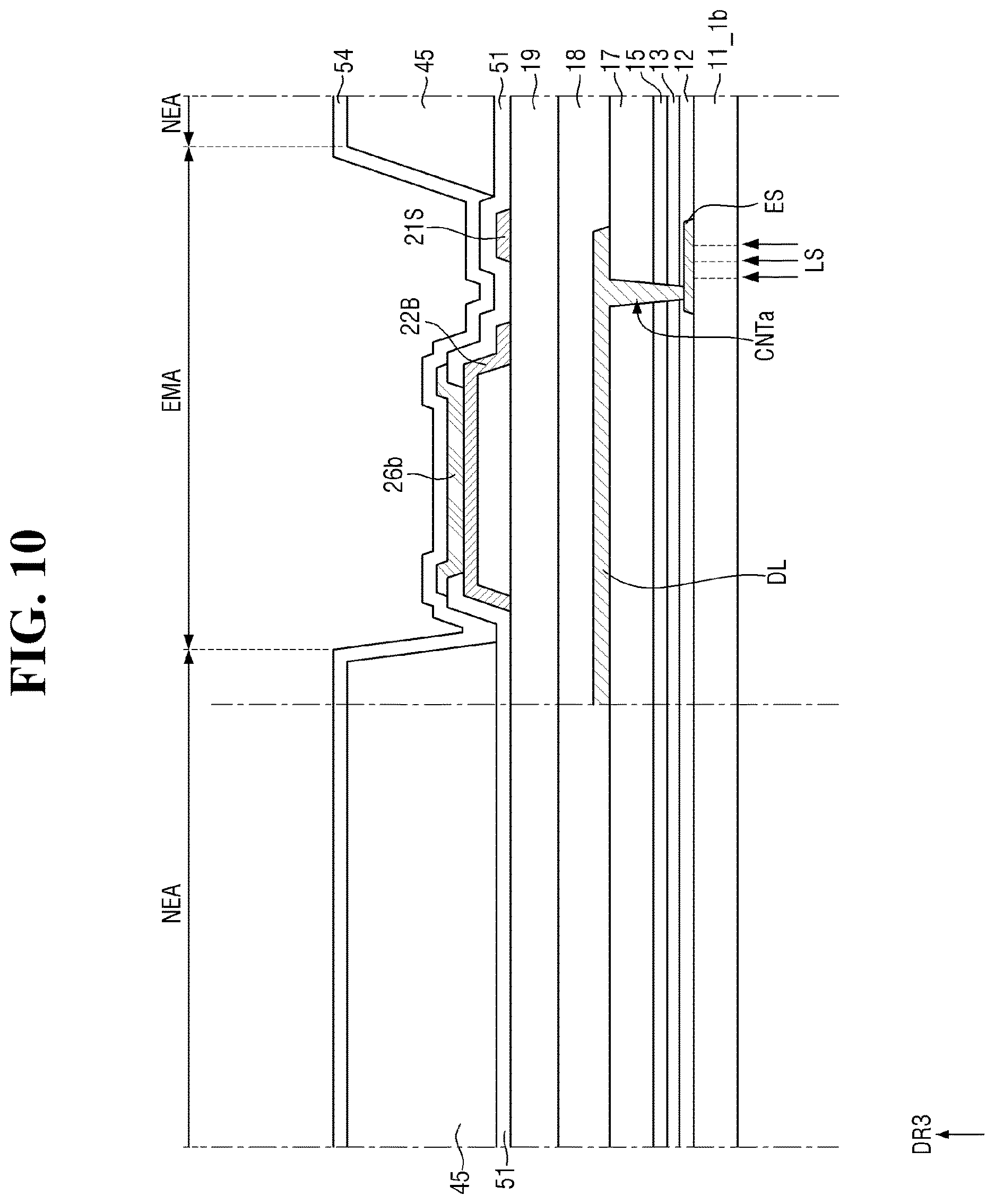 Patent US12622105 Figure 10 – Display device