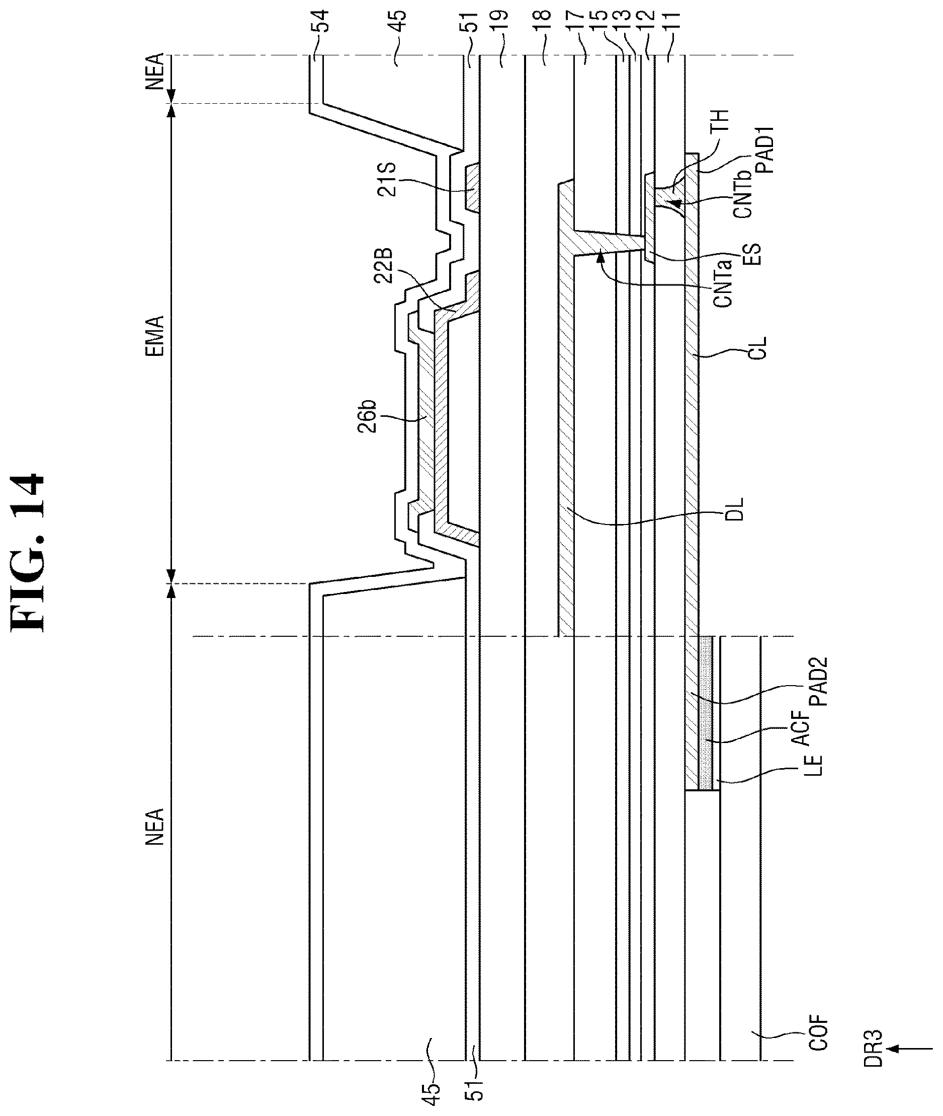 Patent US12622105 Figure 14 – Display device