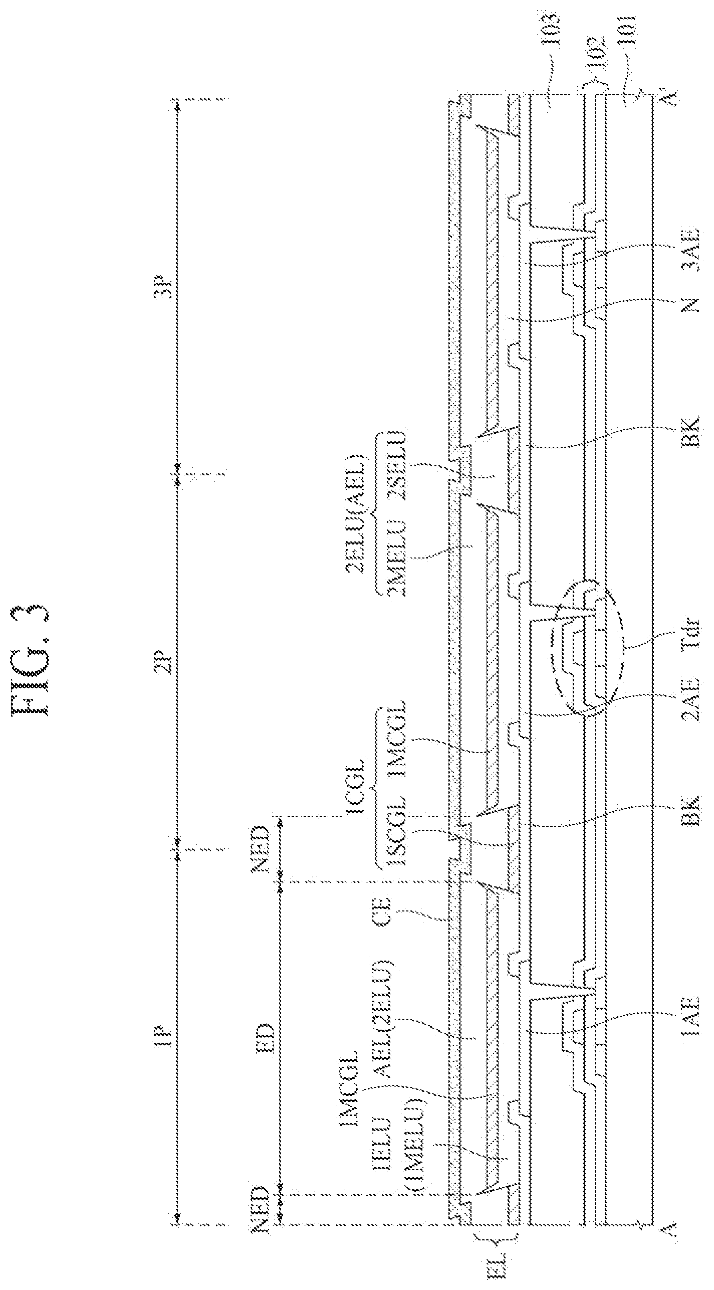 Patent US12622106 Figure 2 – Light emitting display apparatus and method of manufacturing the same
