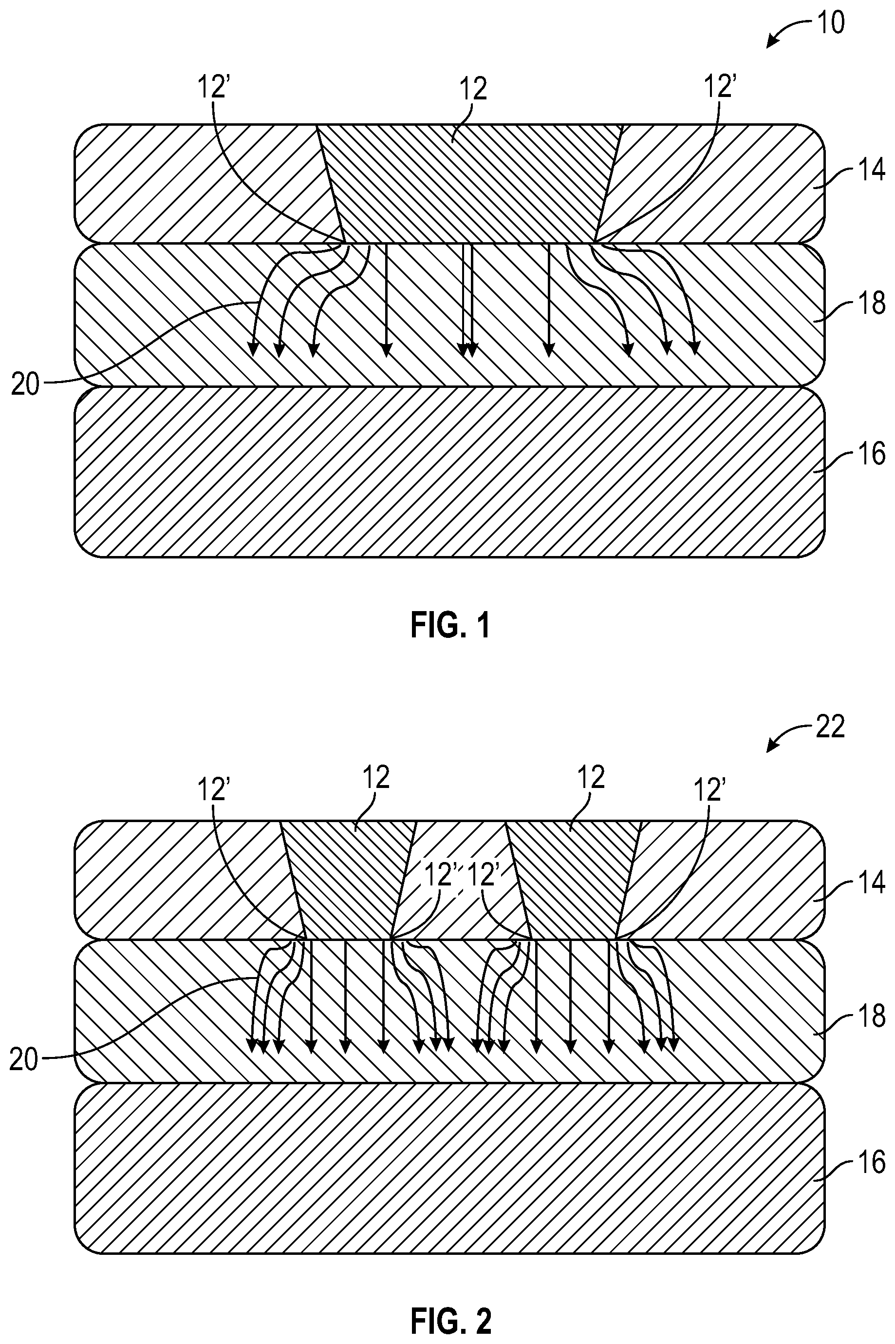 Patent US12622108 Figure 1 – Interconnect structures for improved light-emitting diode chip performance