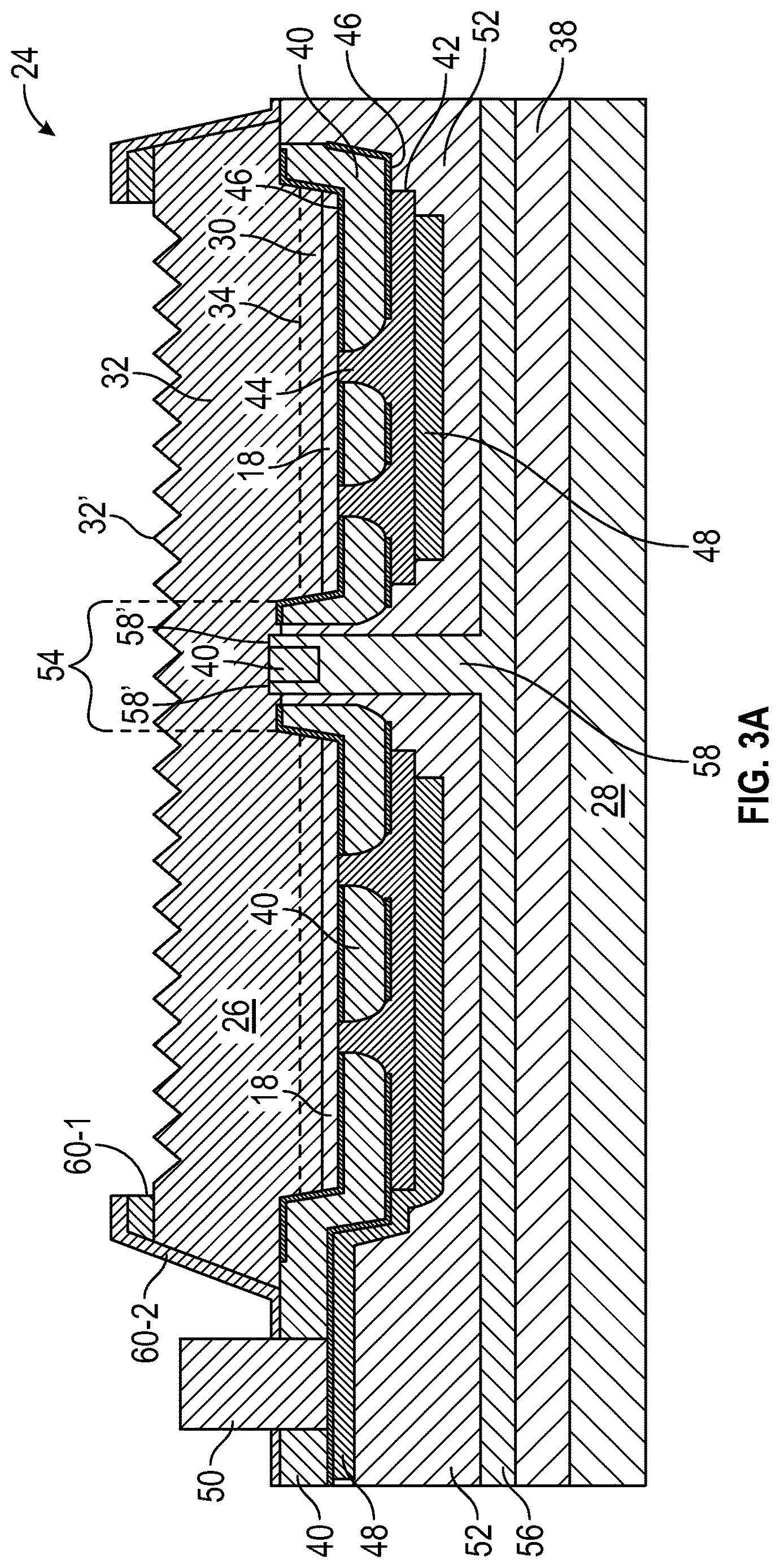 Patent US12622108 Figure 2 – Interconnect structures for improved light-emitting diode chip performance