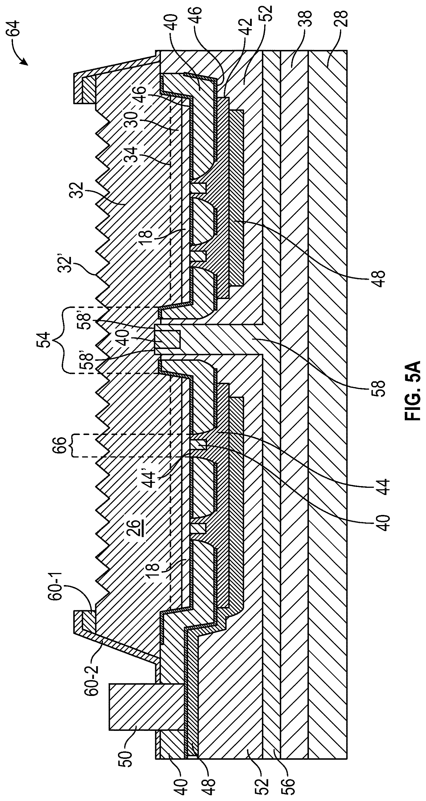 Patent US12622108 Figure 6 – Interconnect structures for improved light-emitting diode chip performance