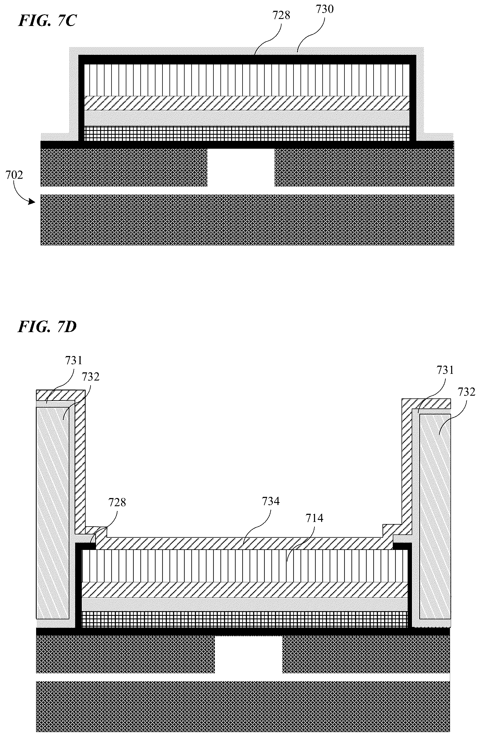 Patent US12622110 Figure 7 – High pixel density structures and methods of making
