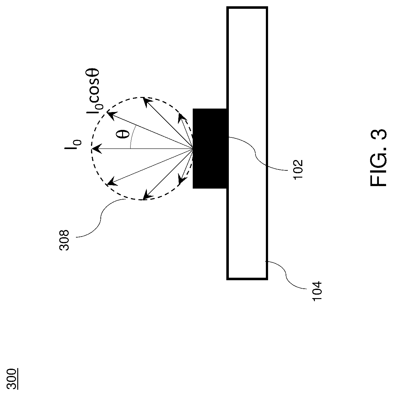 Patent US12622113 Figure 5 – Light emitting device with improved radiation distribution and method of making thereof