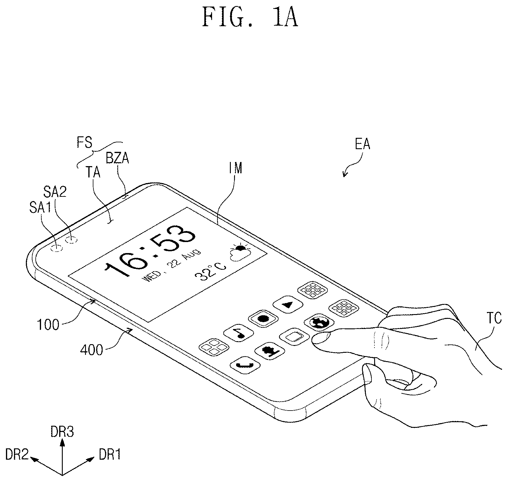 Patent US12622115 Figure 1 – Display device