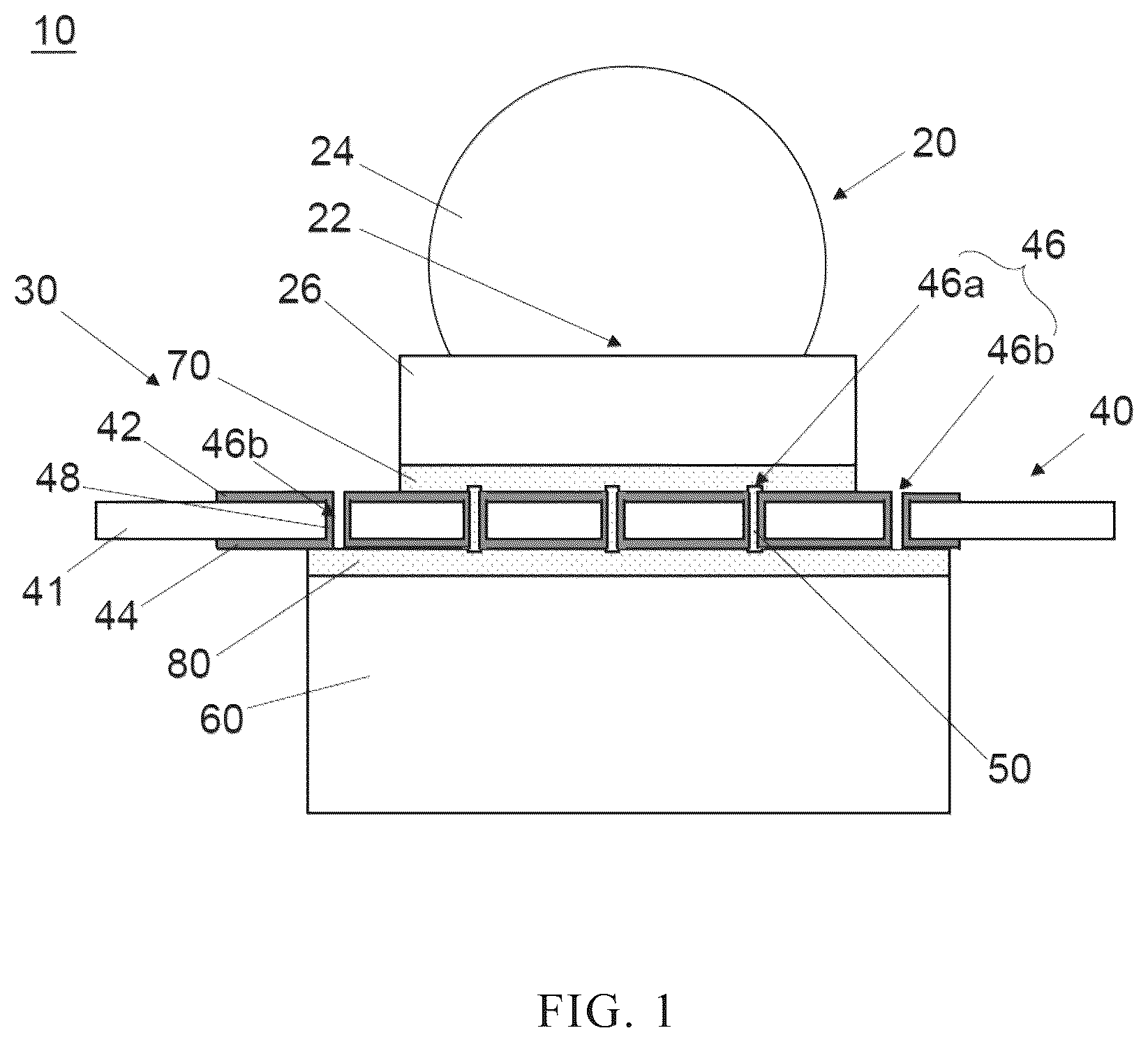 Patent US12622119 Figure 1 – Heat dissipation structure for LED light