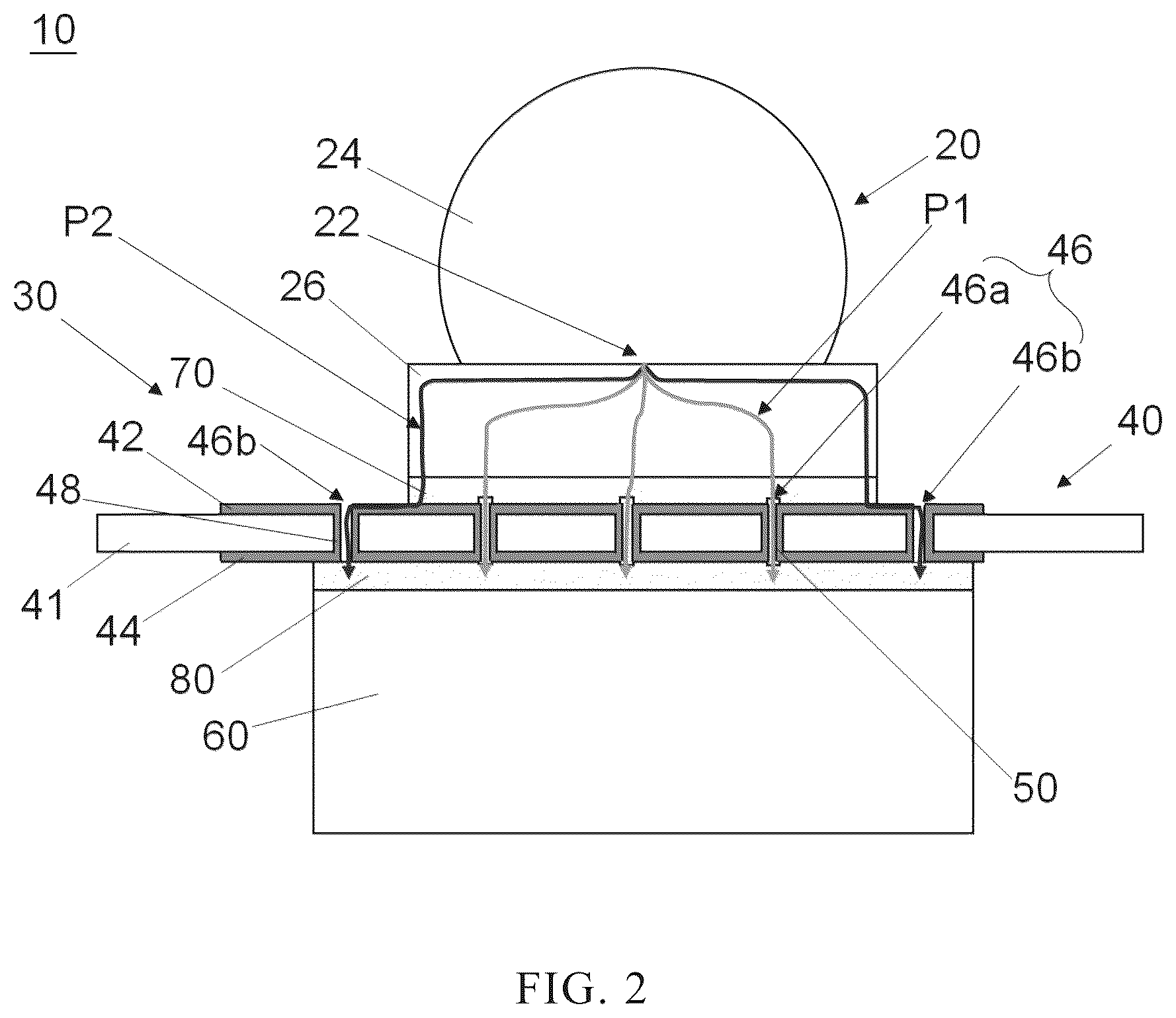 Patent US12622119 Figure 2 – Heat dissipation structure for LED light